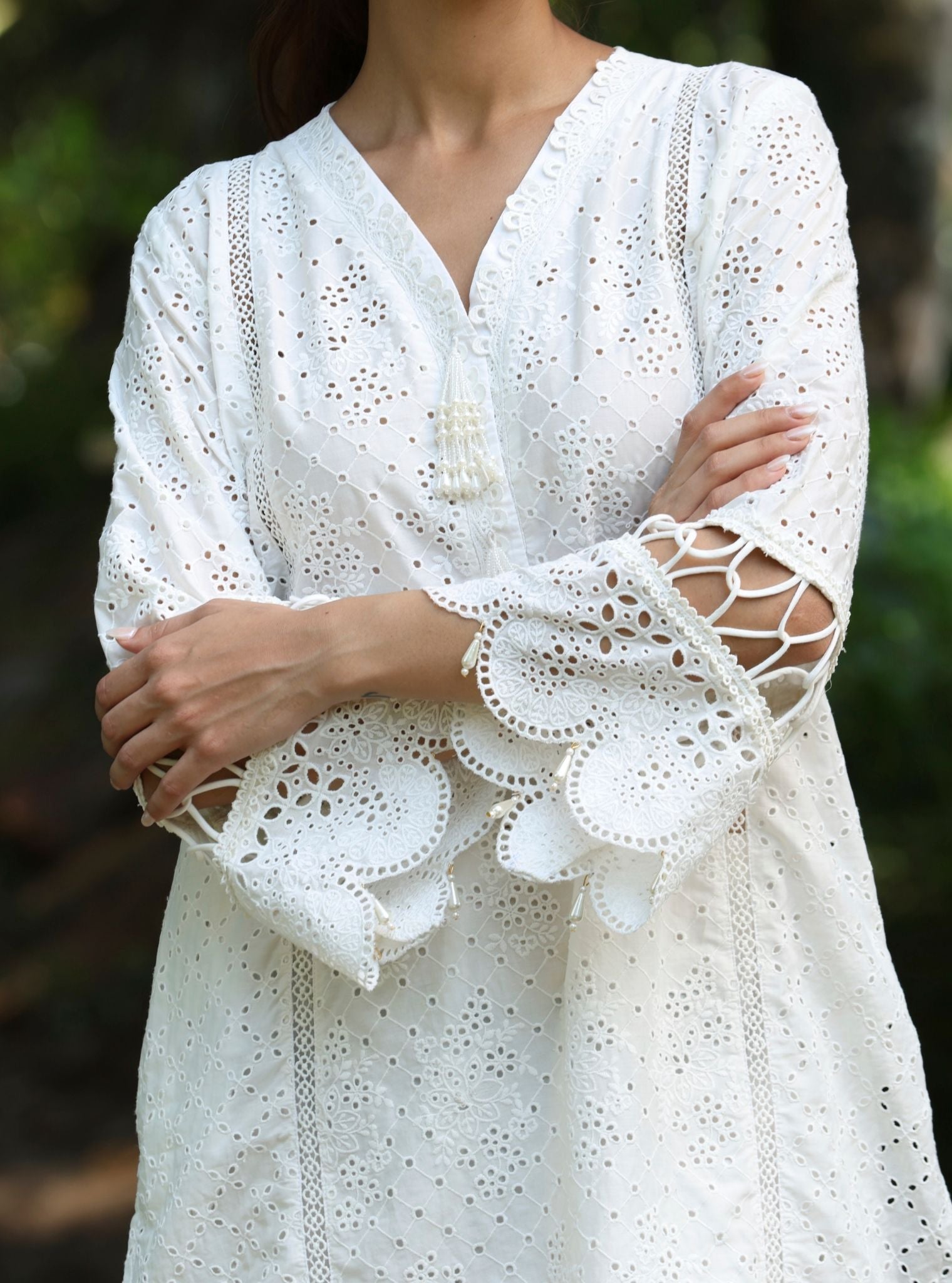 Aaira Cotton White Kurta Set