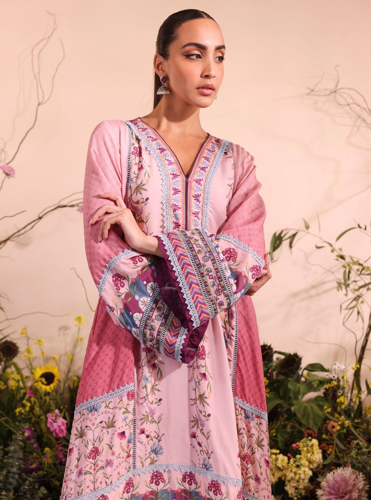 Amaira Dark Pink Merino Woolen Kurta