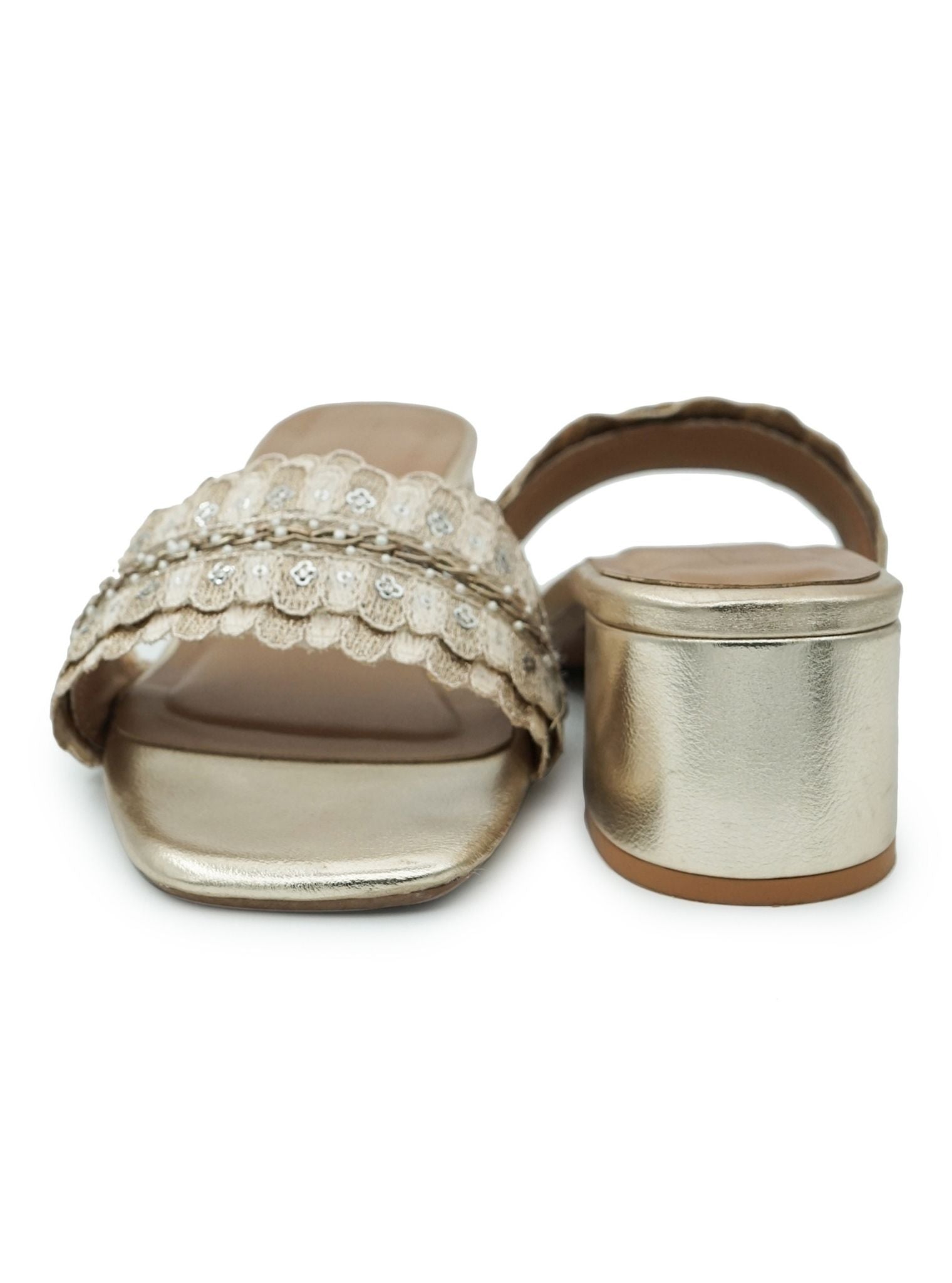 Mulmul Shrija Gold Vegan Heel