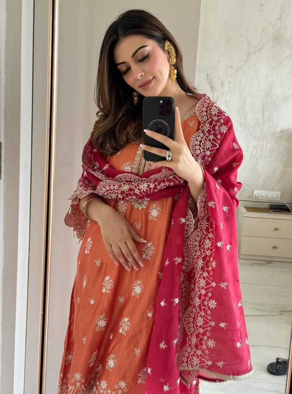 Kangna Cupro Satin Pink Pant