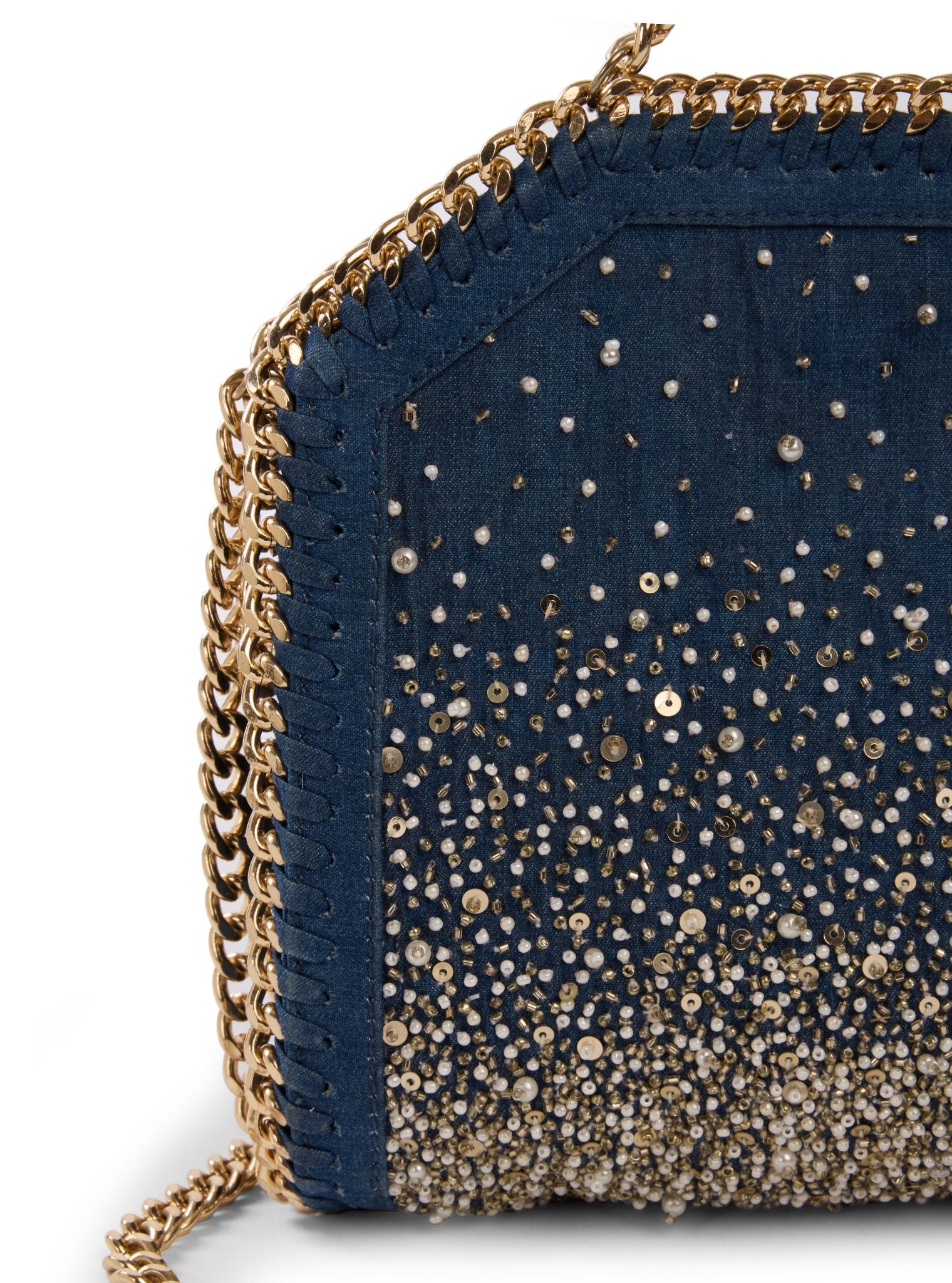 Denim Disco Hand Embroidered Sling Bag