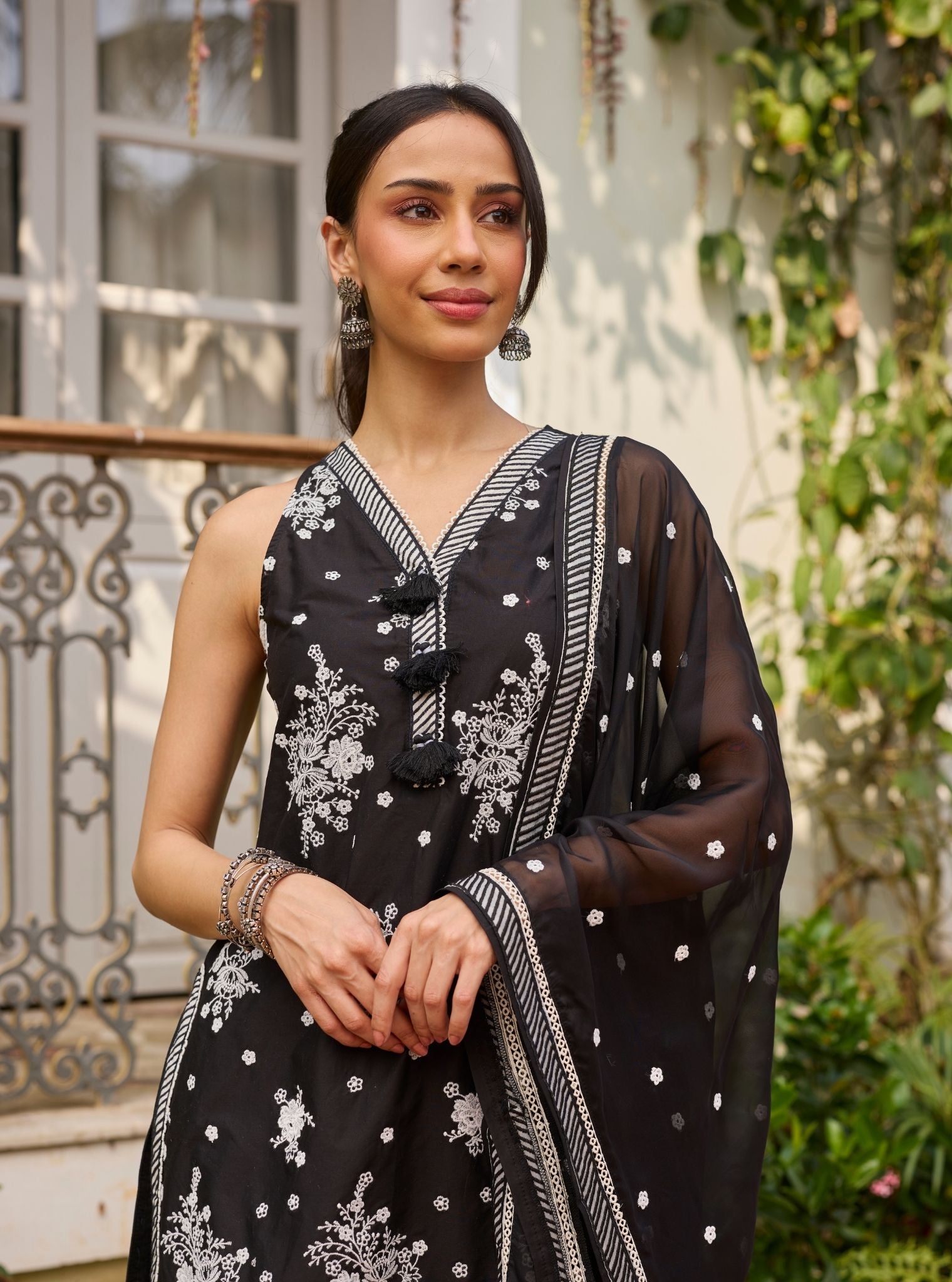 Liva Supima Cotton Black Kurta Set