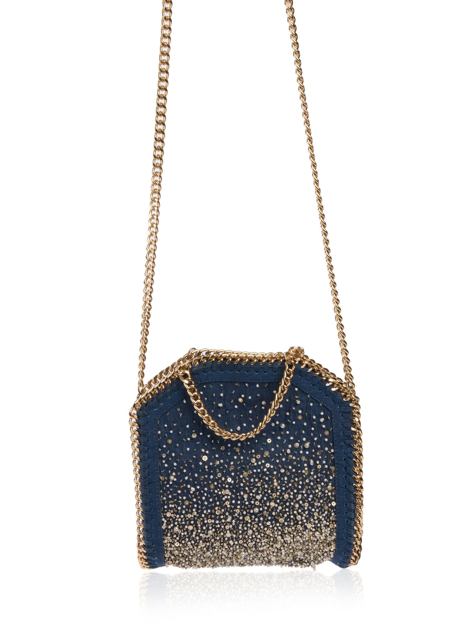 Denim Disco Hand Embroidered Sling Bag