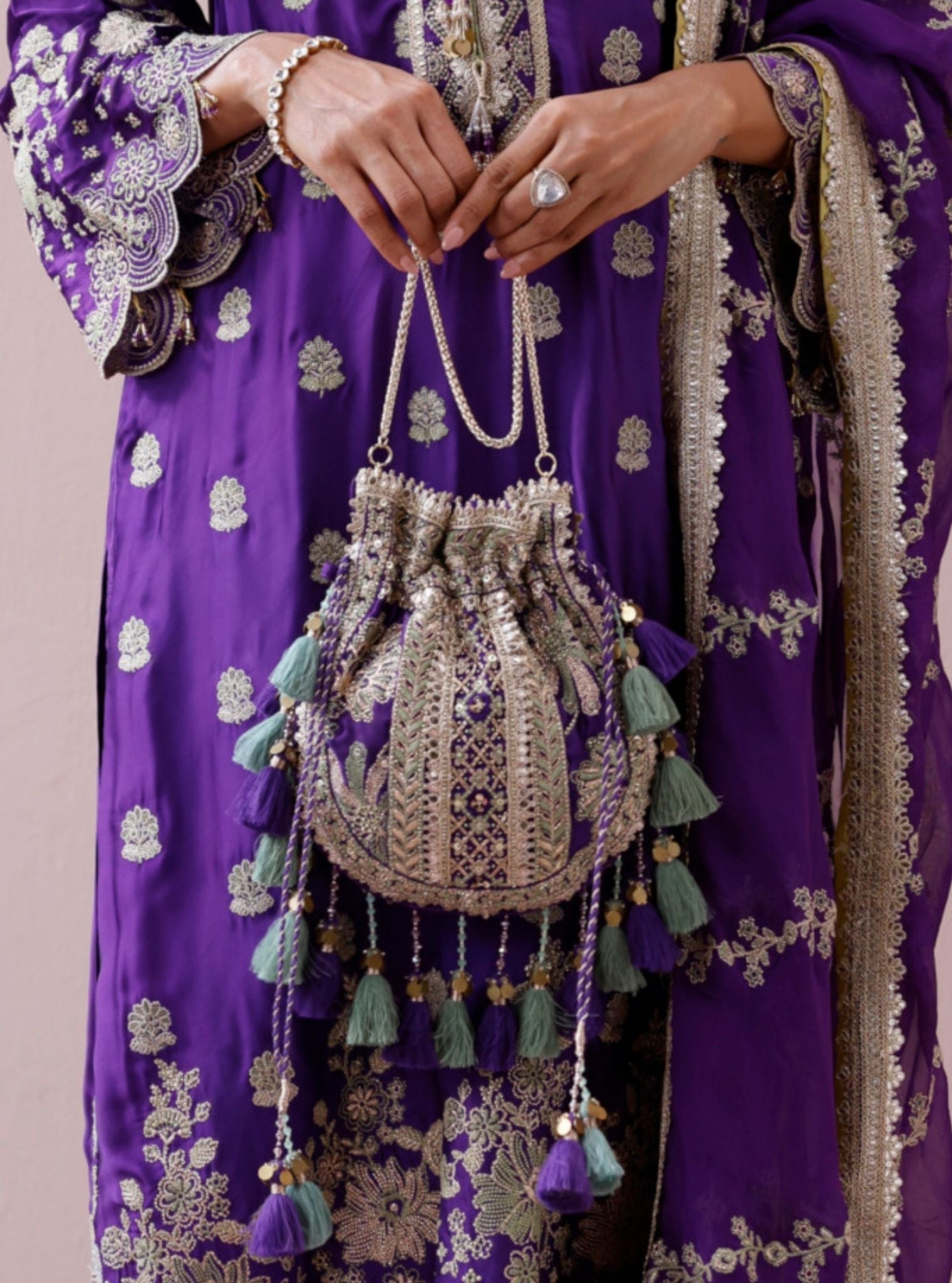 Mulmul Bellflower Purple Bag