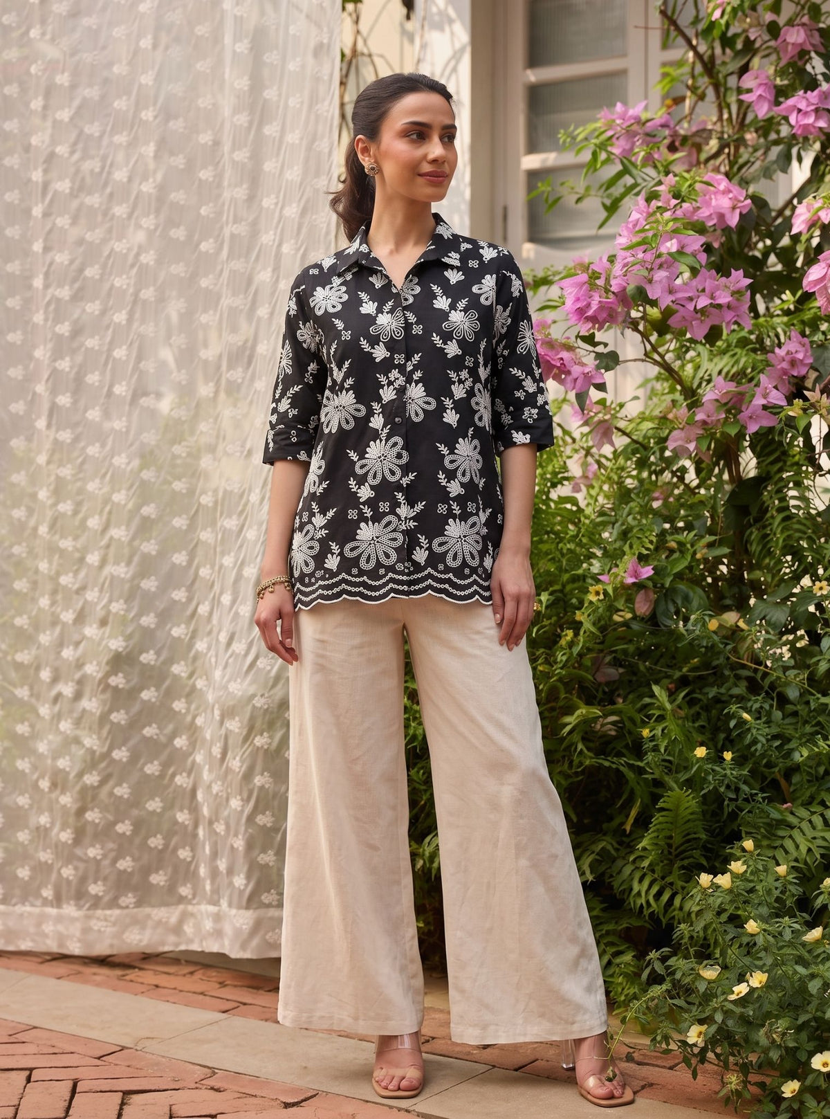Chiara Supima Cotton Black Shirt