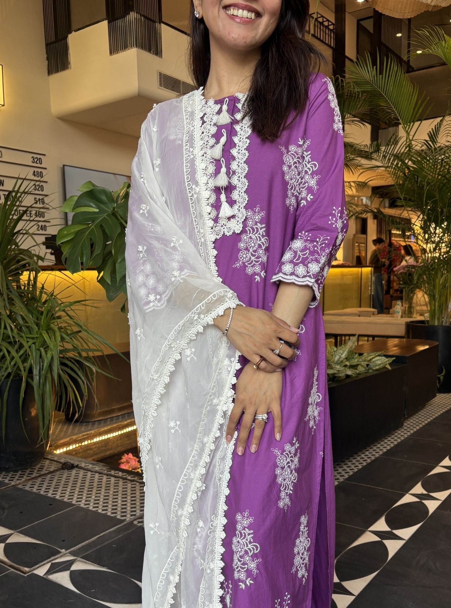 Perla Supima Cotton Purple Kurta Set