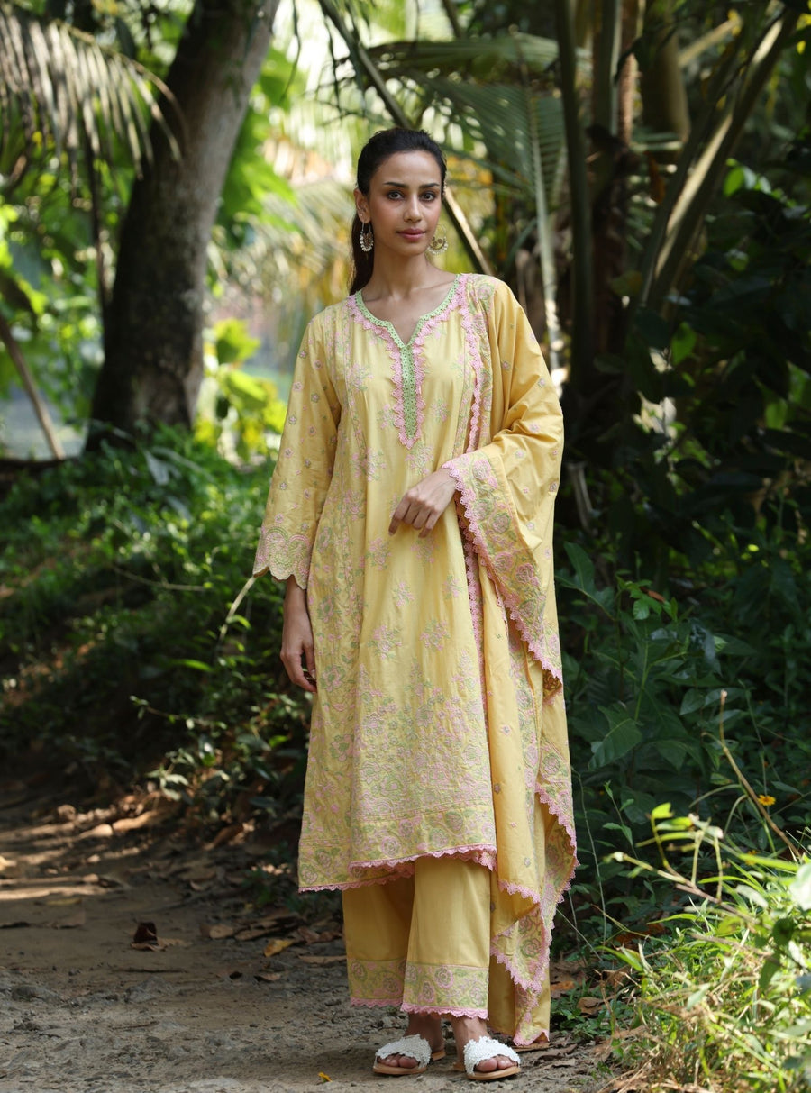 Mulmul Camellia Dupatta
