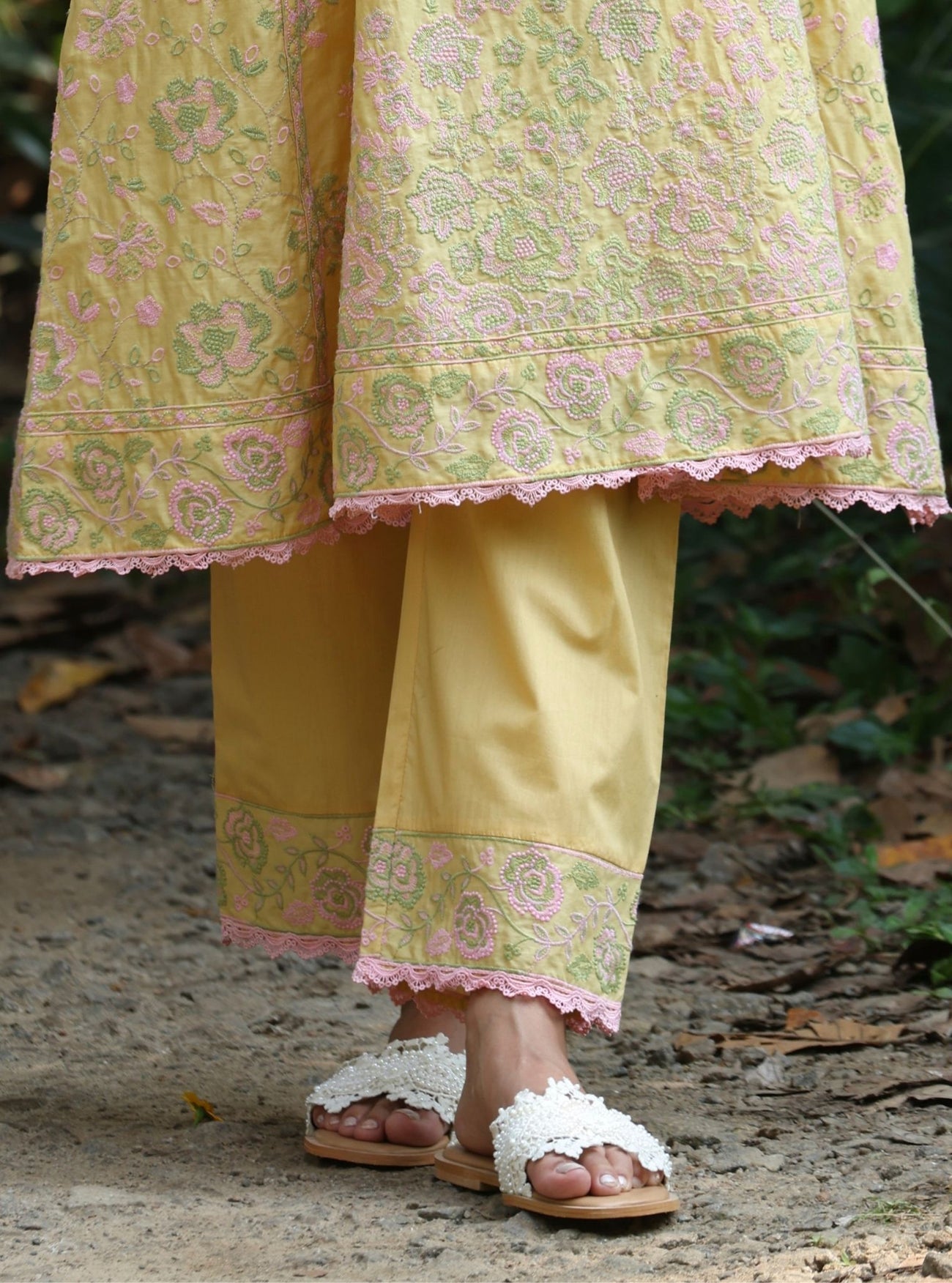 Mulmul Supima Cotton Anashi Yellow Dupatta