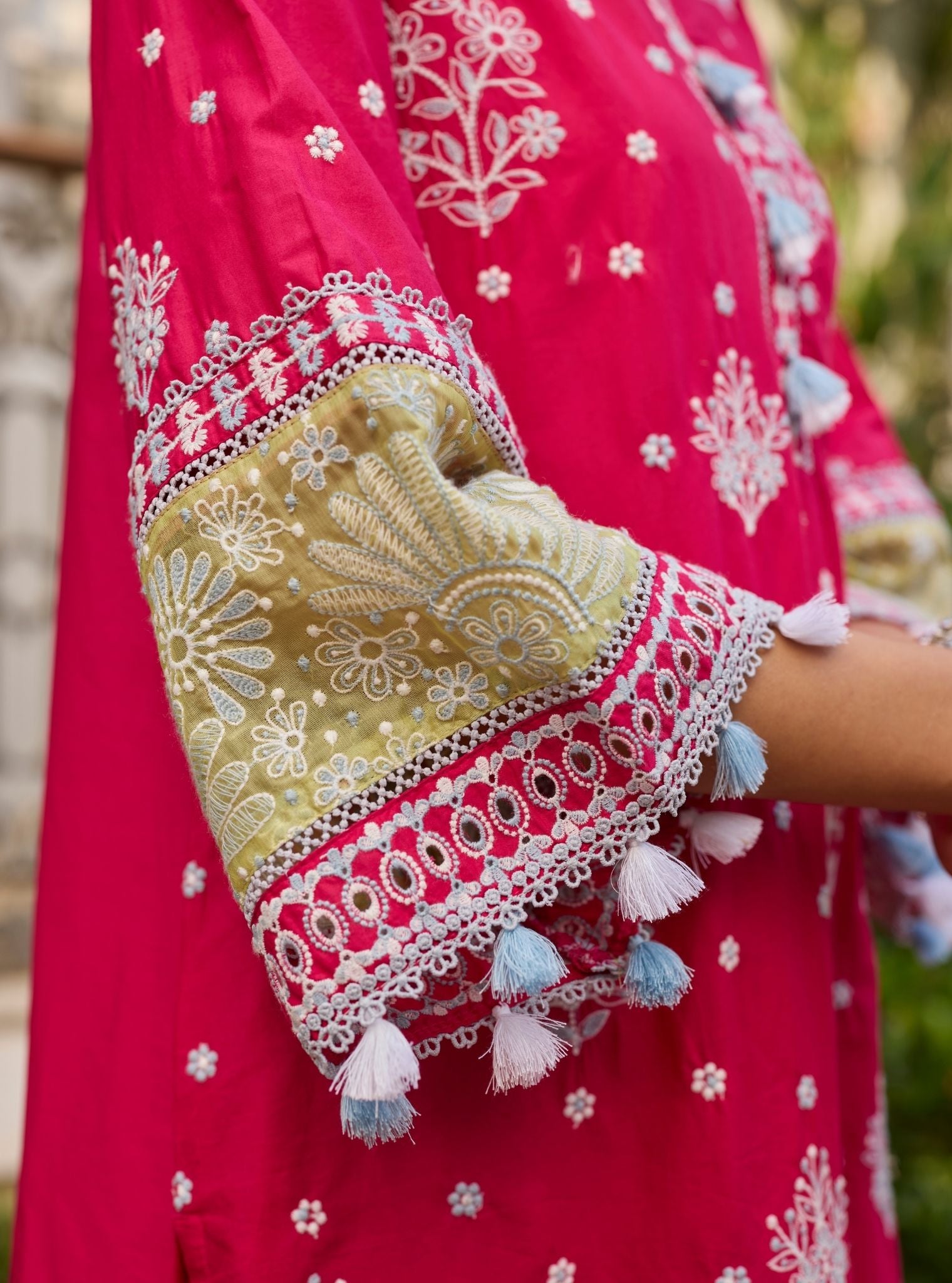 Seya Supima Cotton Fuchsia Kurta Set