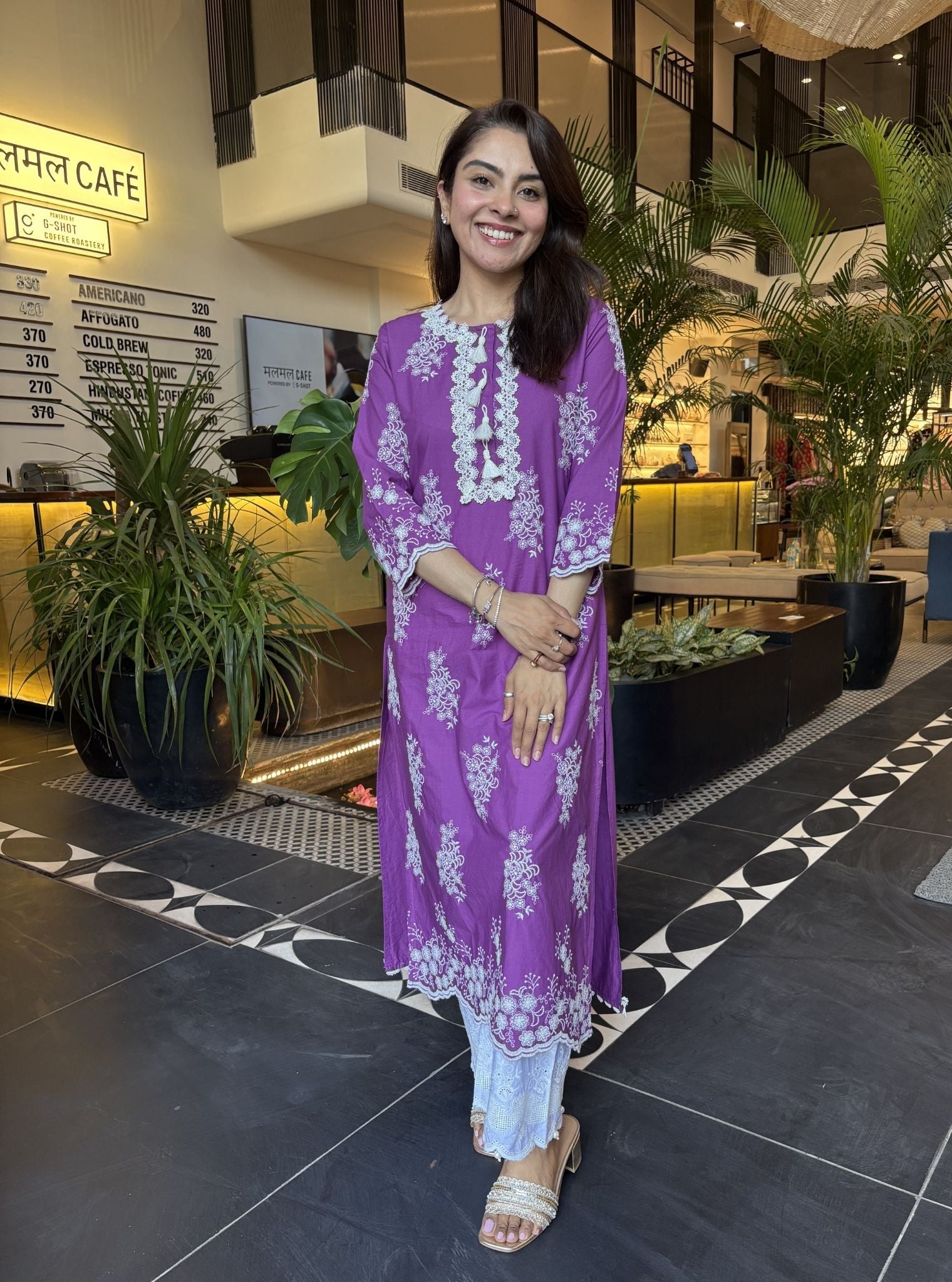 Perla Supima Cotton Purple Kurta Set