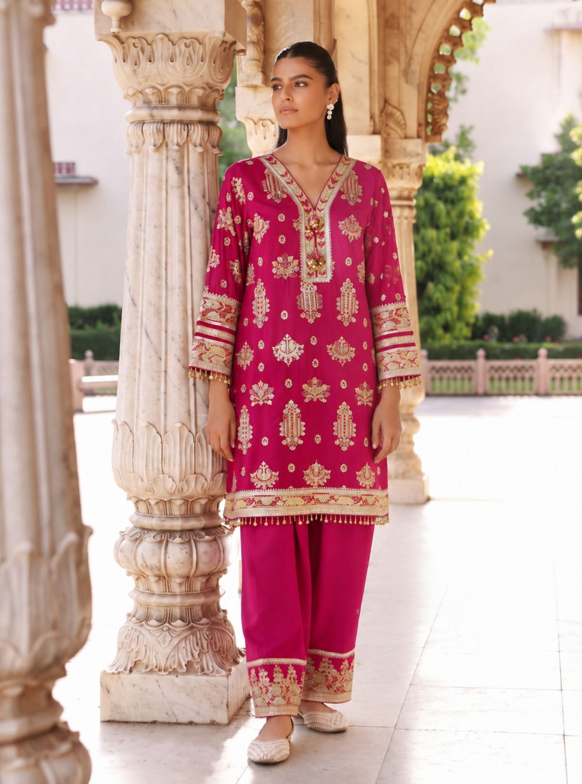 Noreya Lawn Fuschia Kurta set