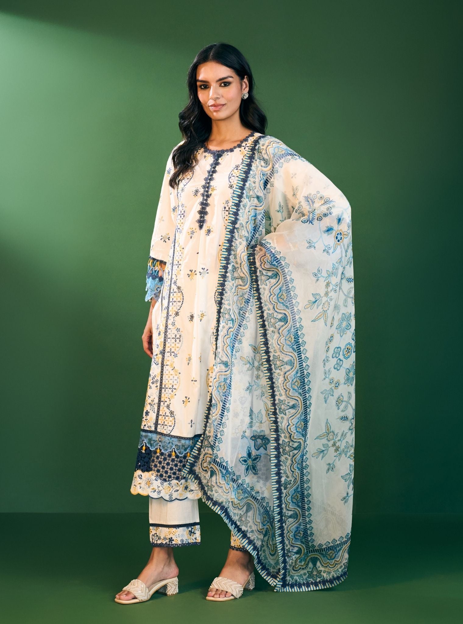 Risa Cotton Off White Kurta Set