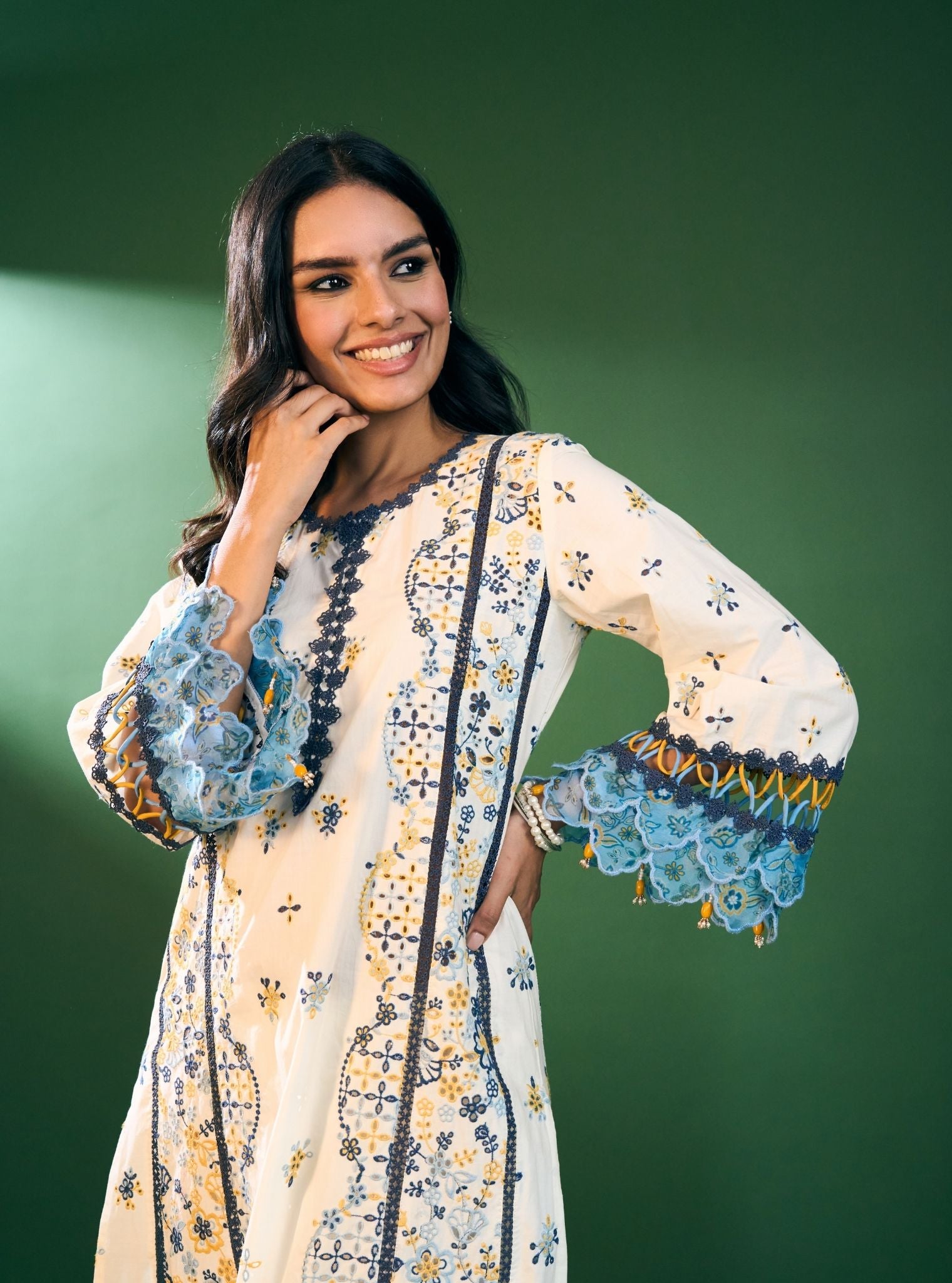Risa Cotton Off White Kurta Set
