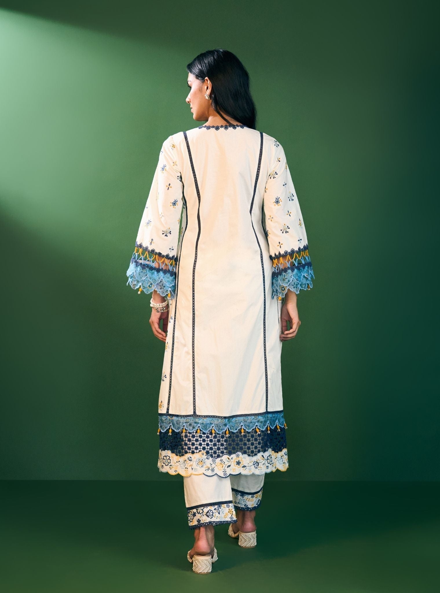 Risa Cotton Off White Kurta Set