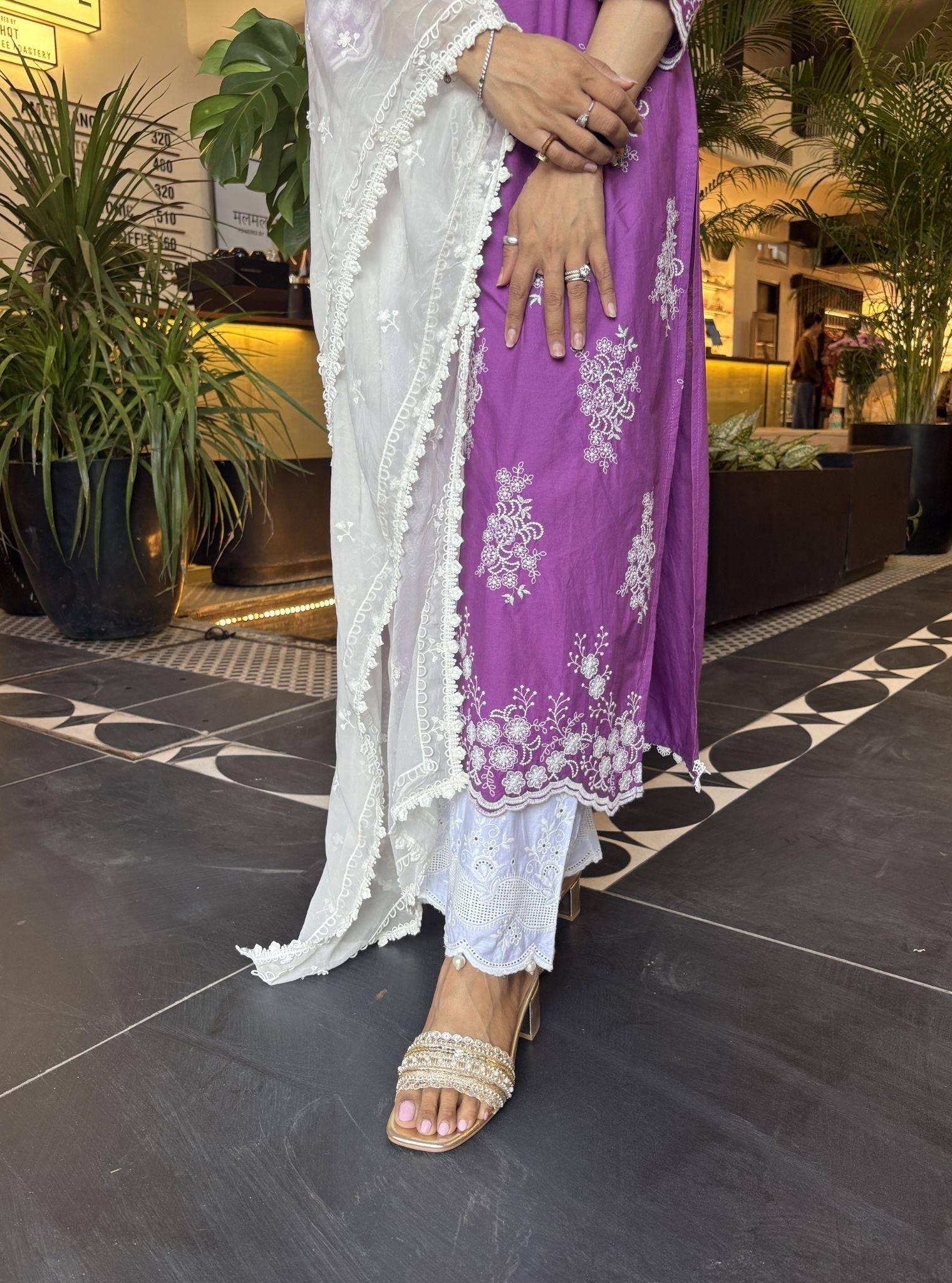 Perla Supima Cotton Purple Kurta Set