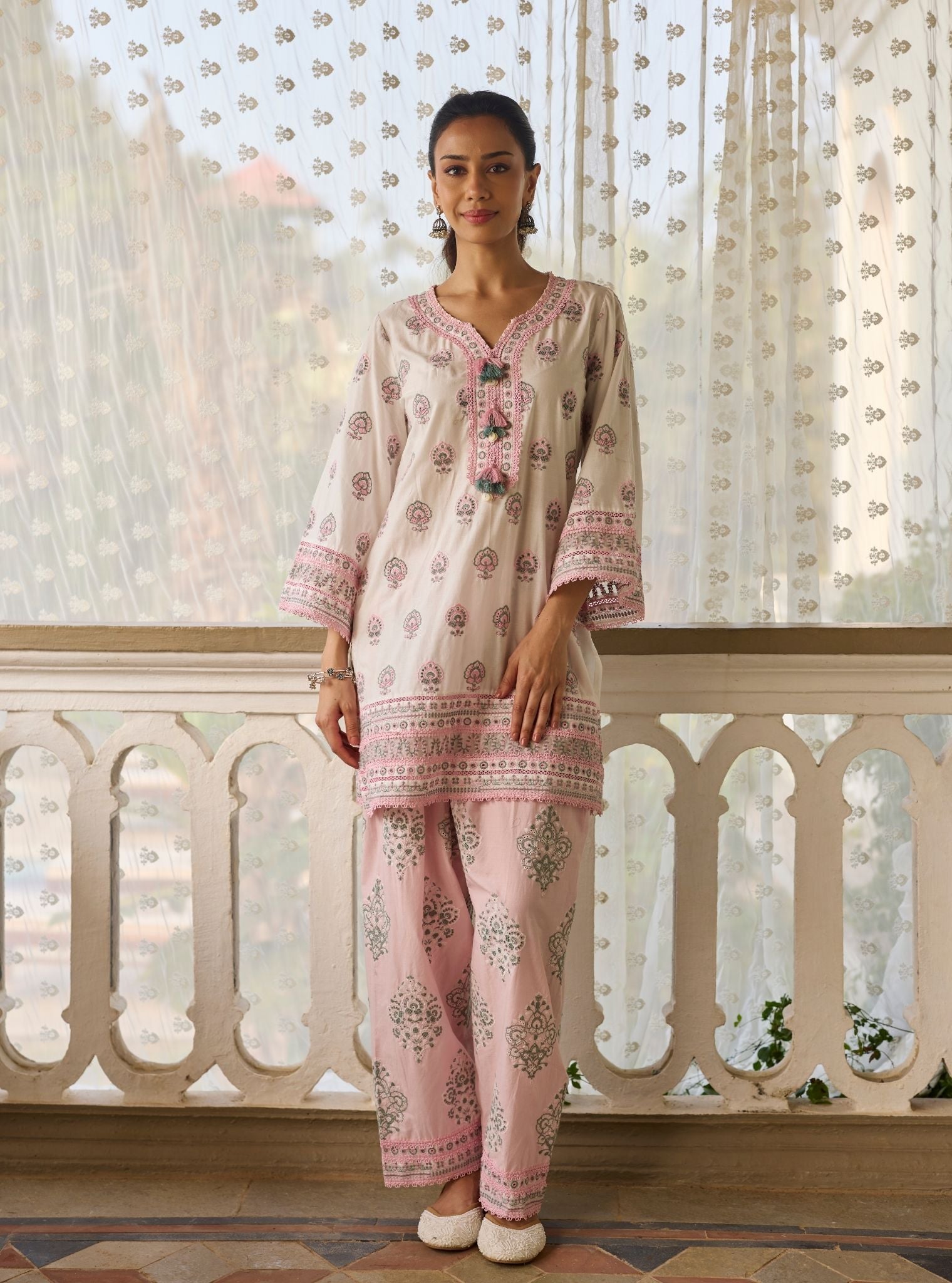 Ruo Supima Cotton White Kurta Set