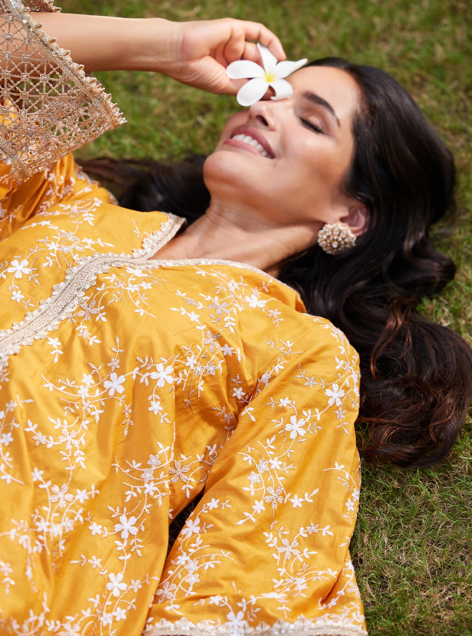 Mulmul Cotton Avira Orange Kurta