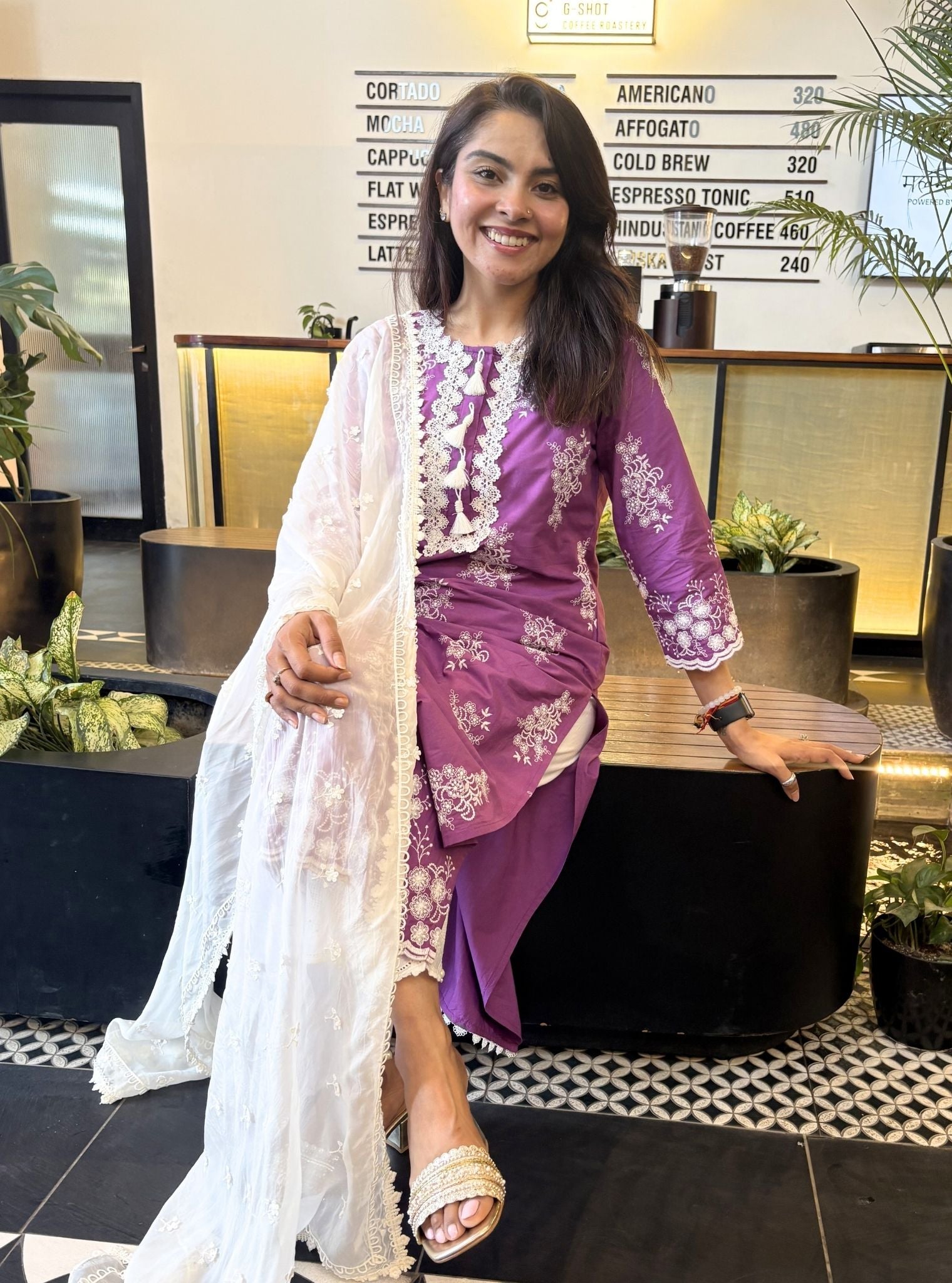 Perla Supima Cotton Purple Kurta Set