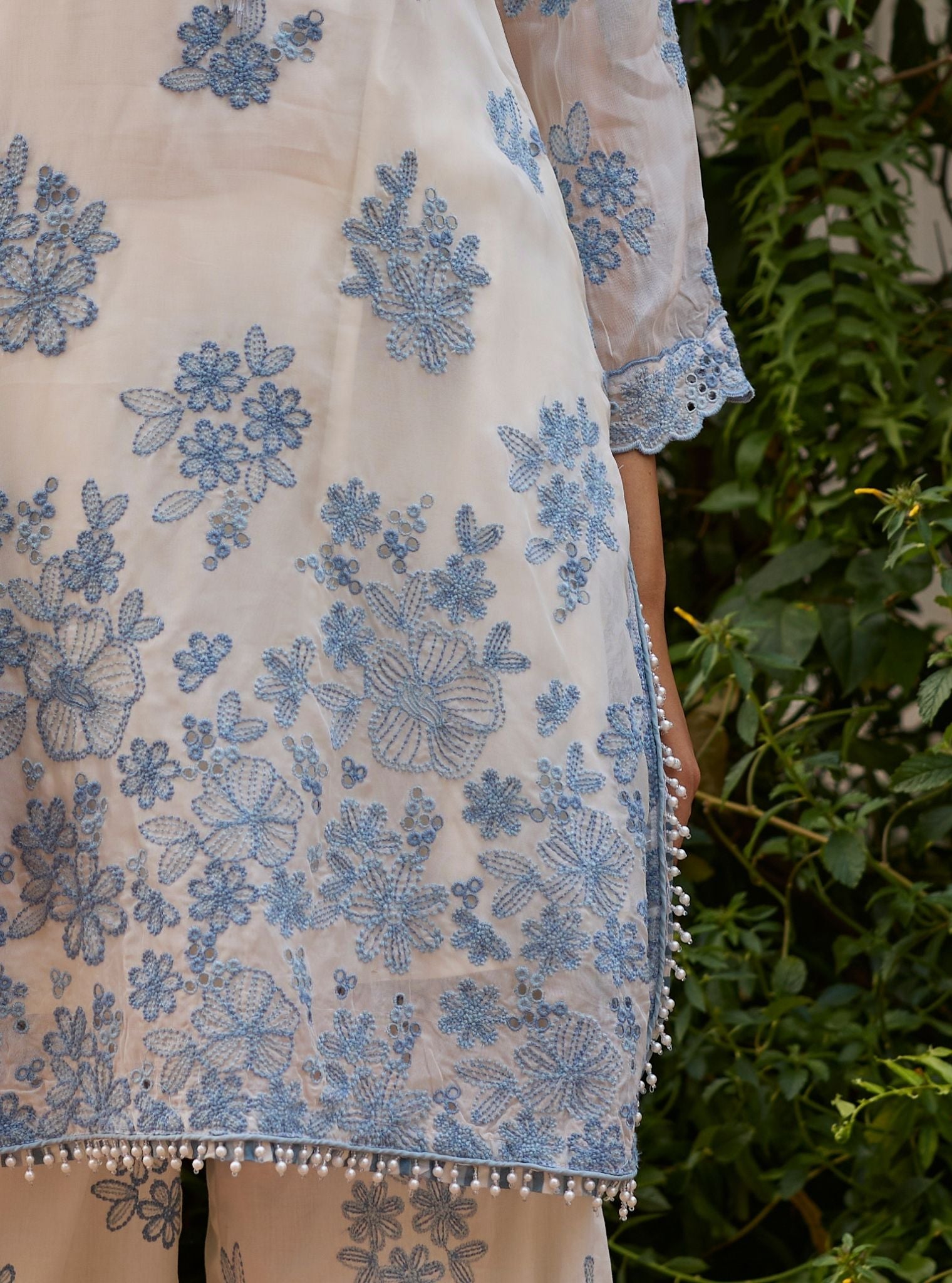 Lalo Organza Off White Kurta Set