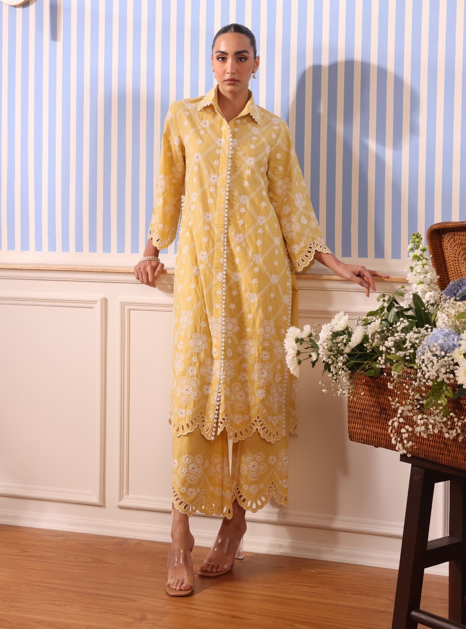 Magnus Cotton Yellow Co-ord Set