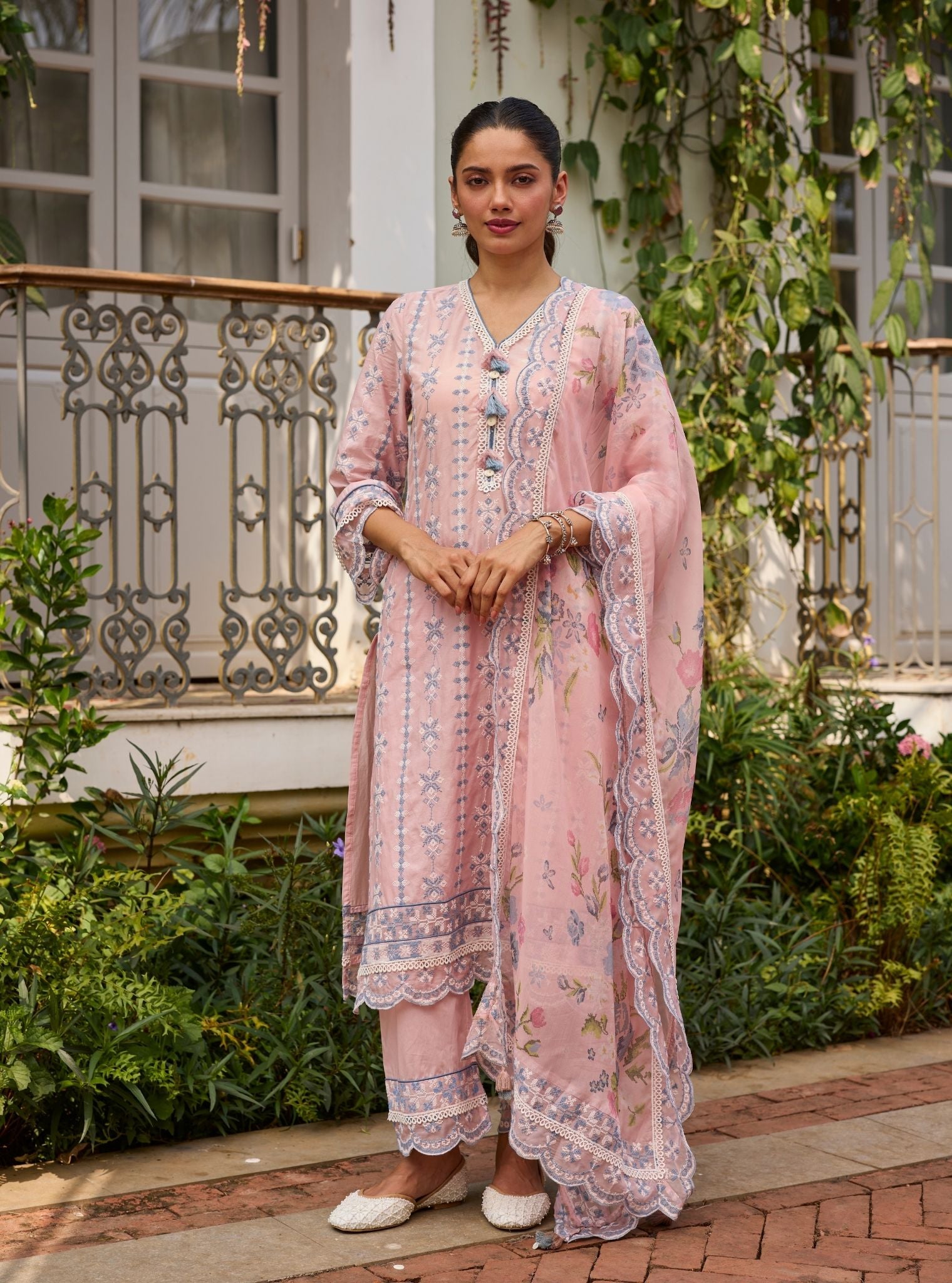 Mua Supima Cotton Pink Kurta Set