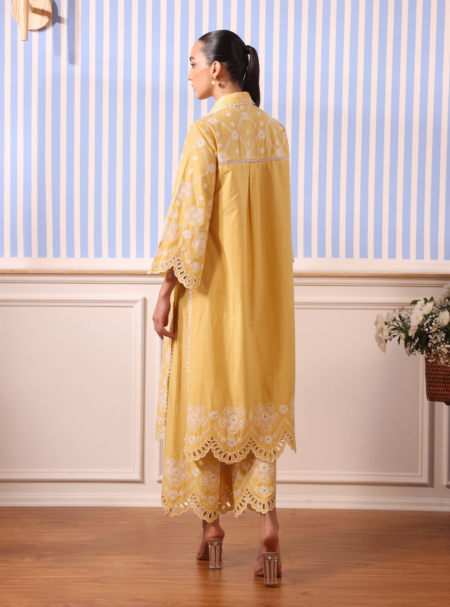 Magnus Cotton Yellow Co-ord Set