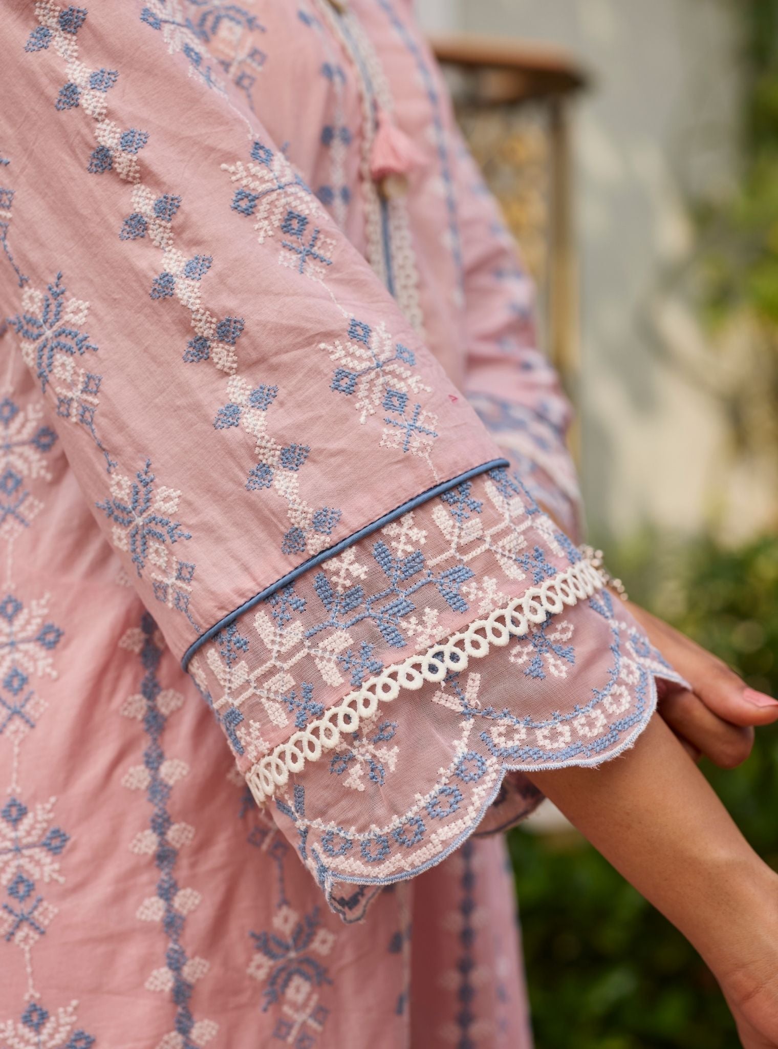 Mua Supima Cotton Pink Kurta Set