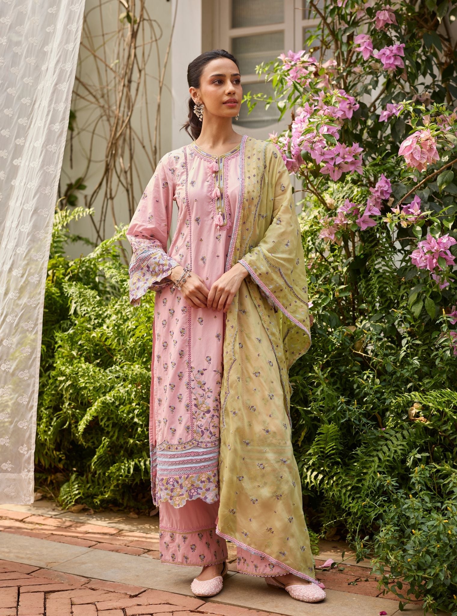 Lyo Supima Cotton Pink Kurta Set