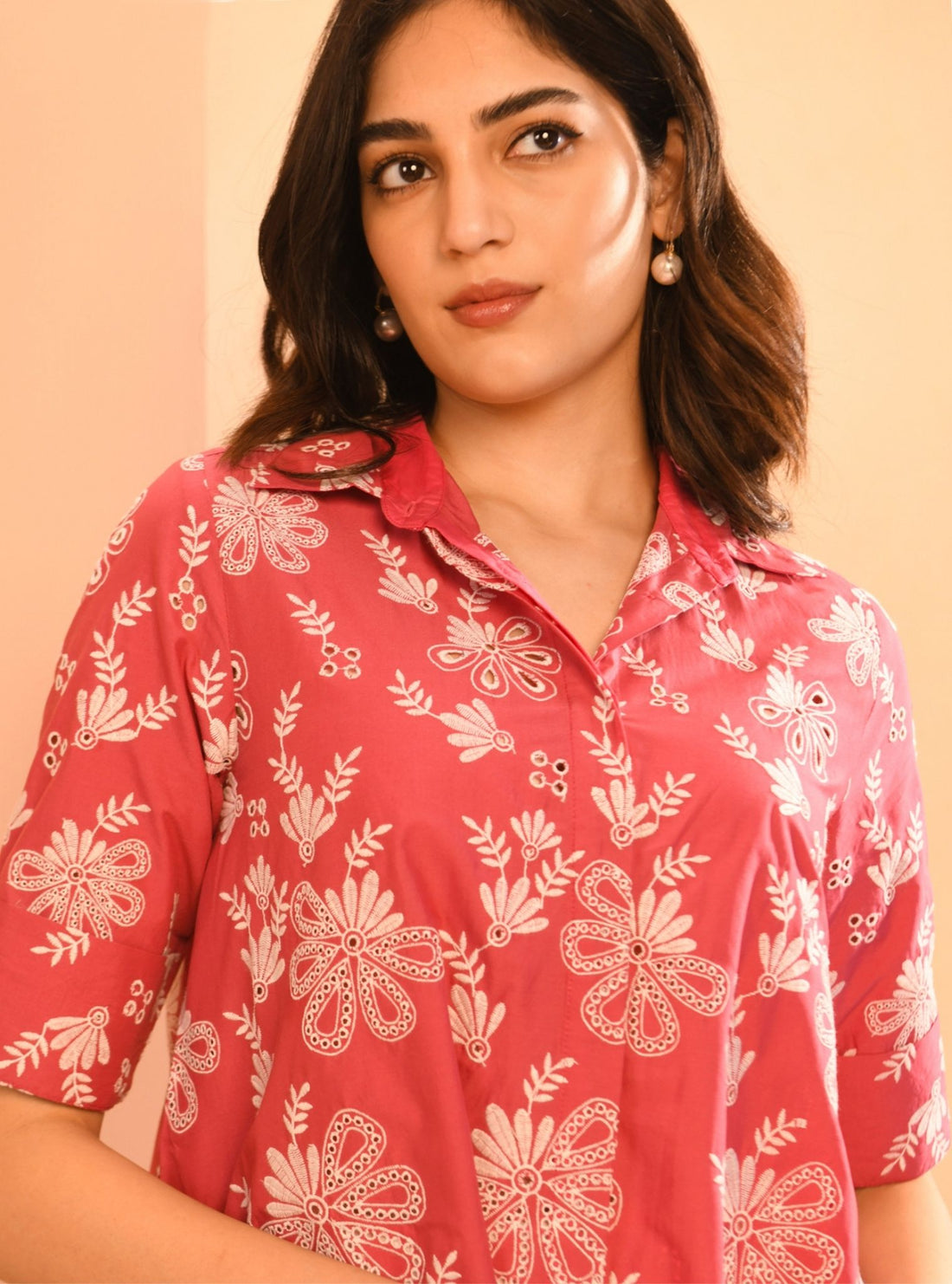 Fushia  Crop Shirt