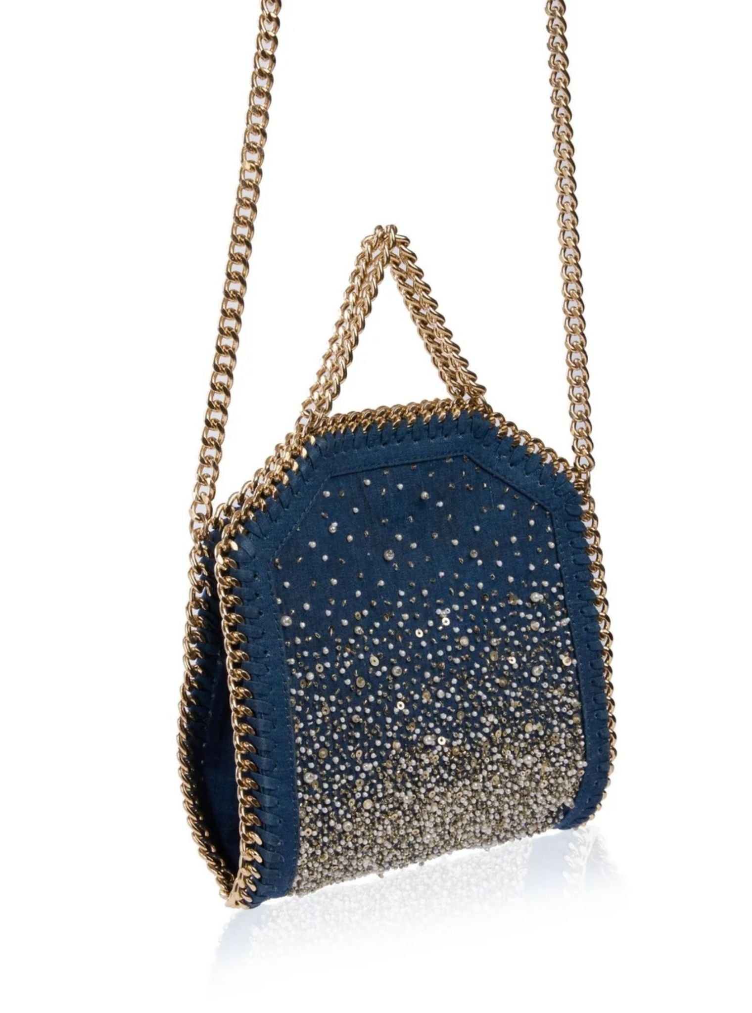Denim Disco Hand Embroidered Sling Bag