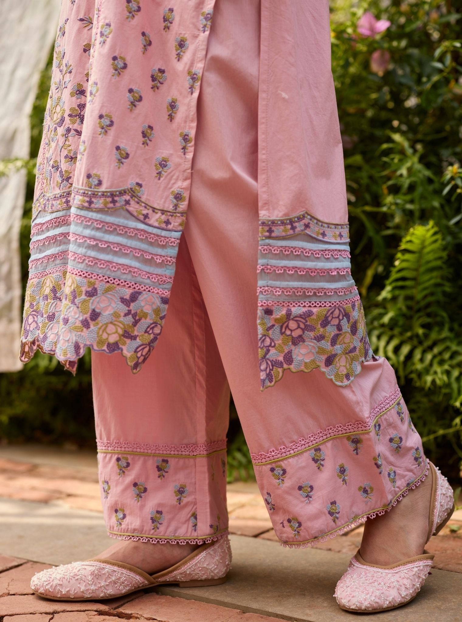 Lyo Supima Cotton Pink Kurta Set