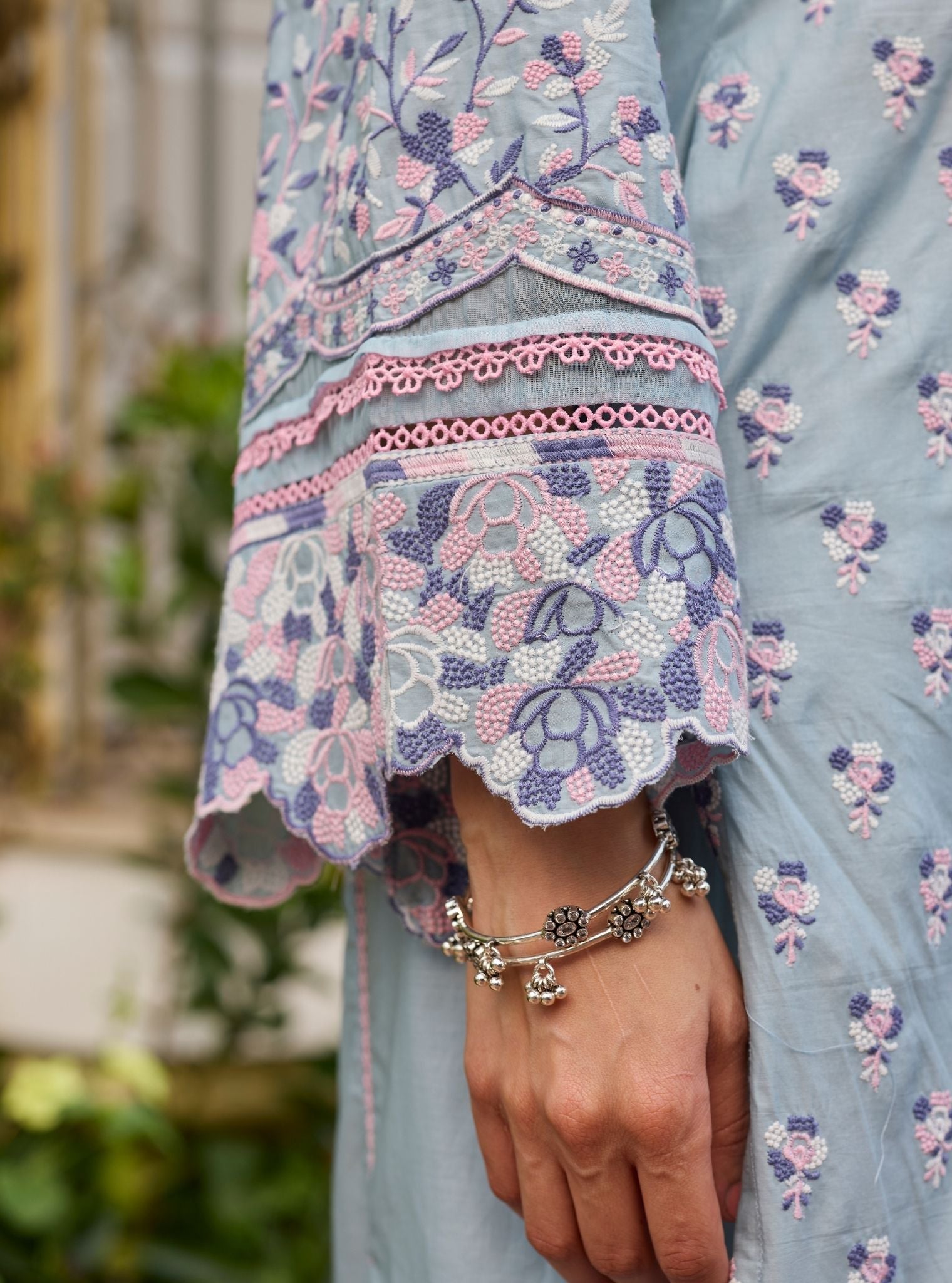 Lyo Supima Cotton Blue Kurta Set