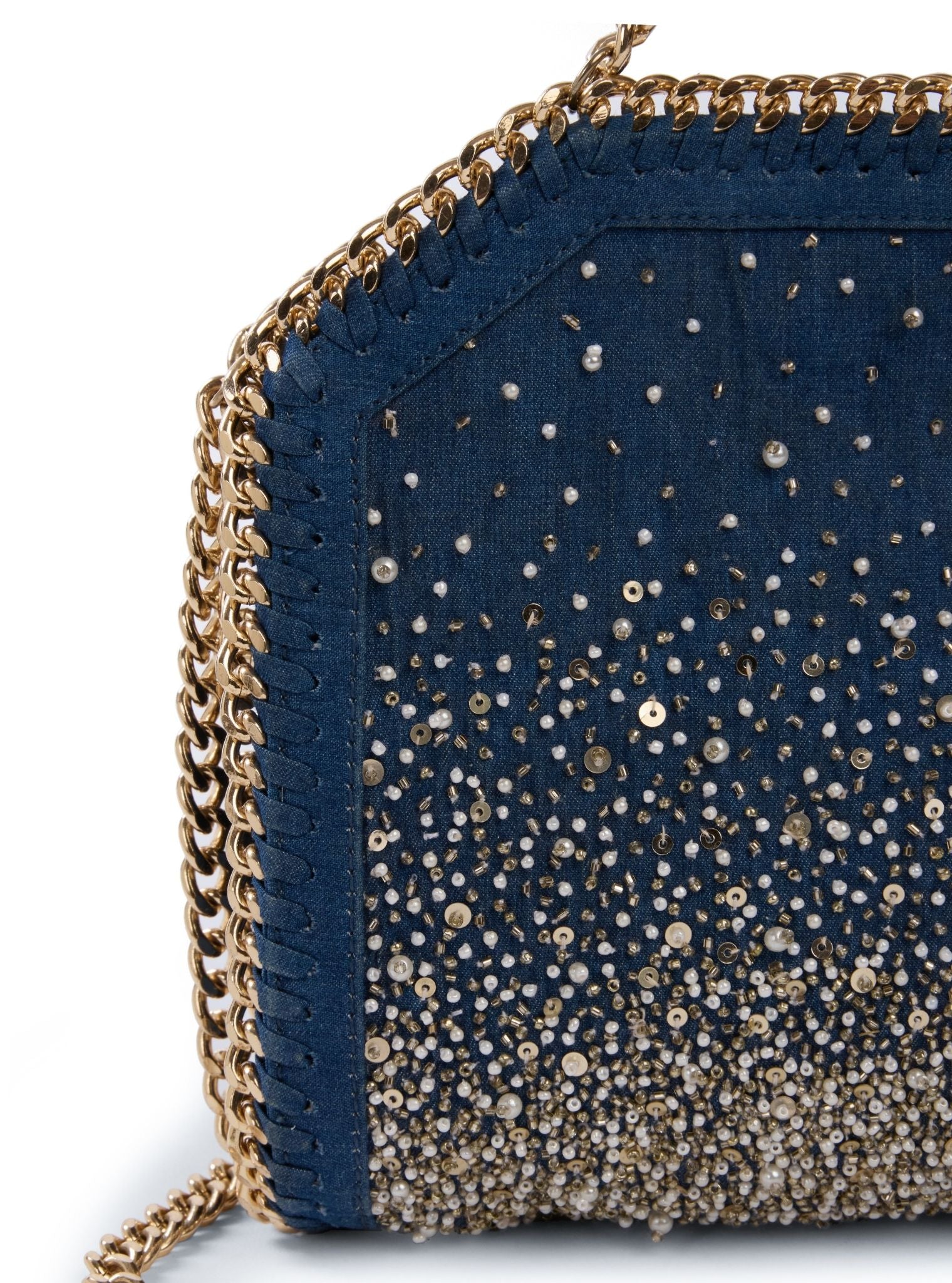 Denim Disco Hand Embroidered Sling Bag