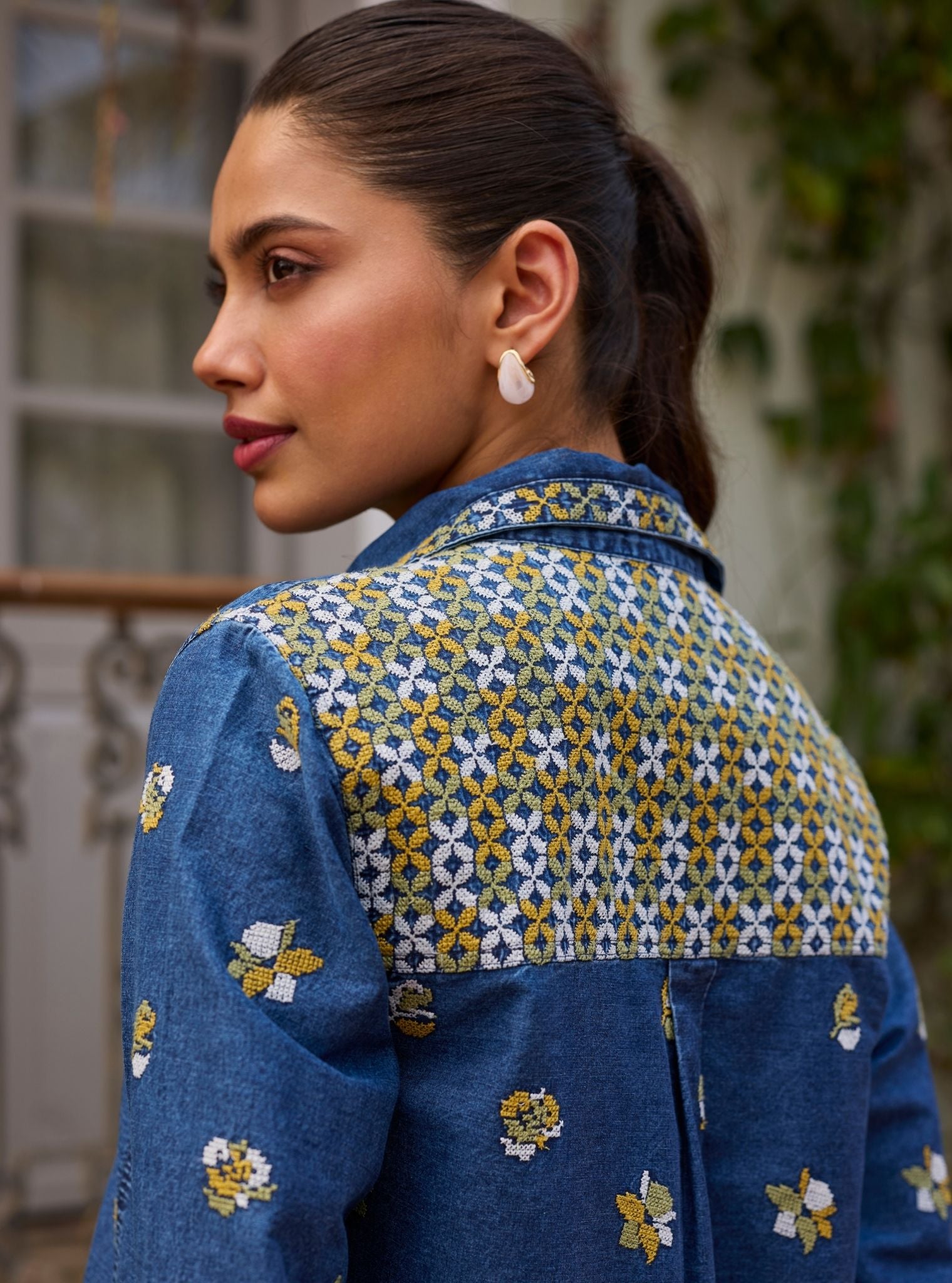 Tvisha Denim Yellow Shirt Set