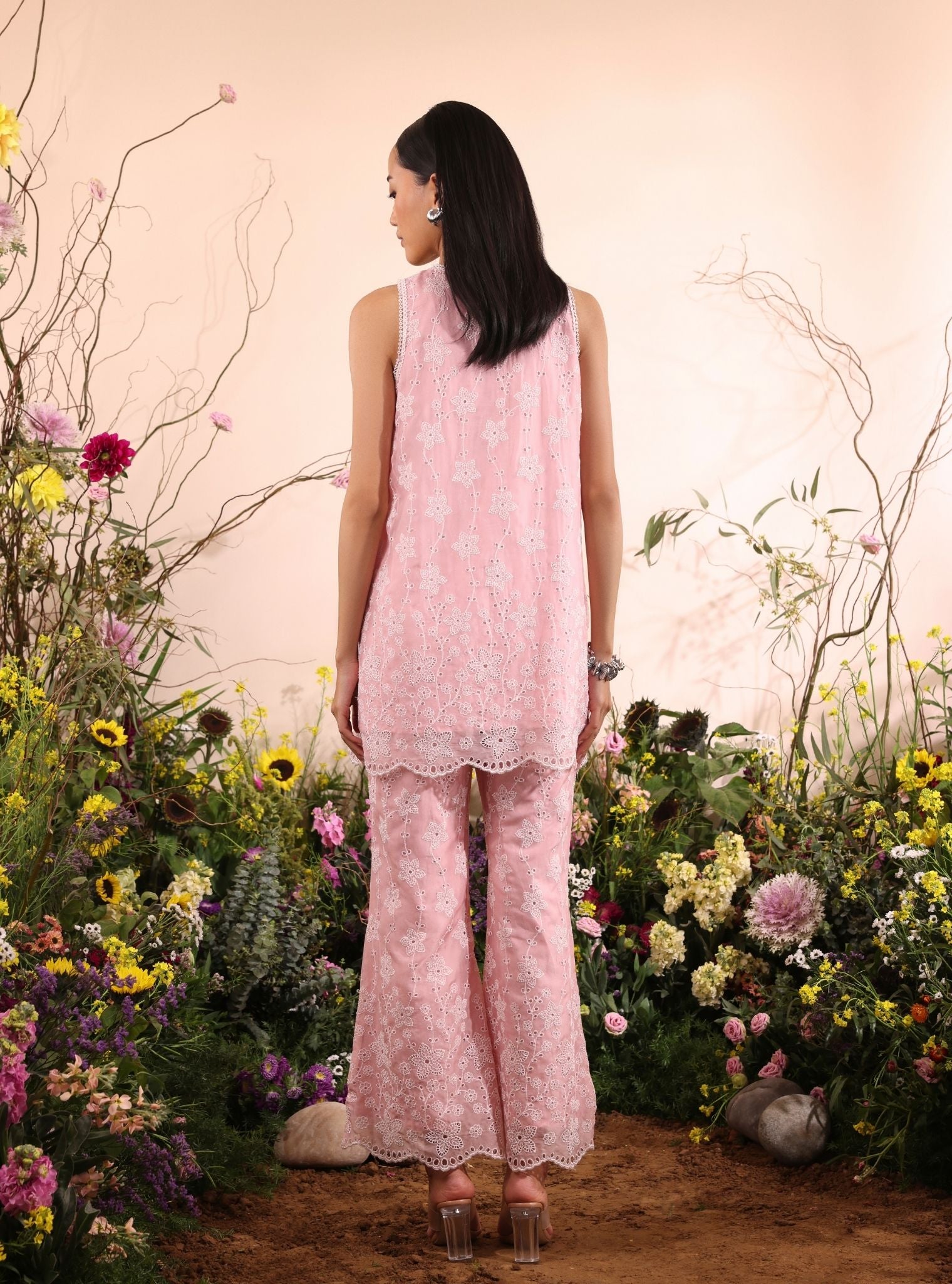 Viggo Organza Pink Co-ord Set
