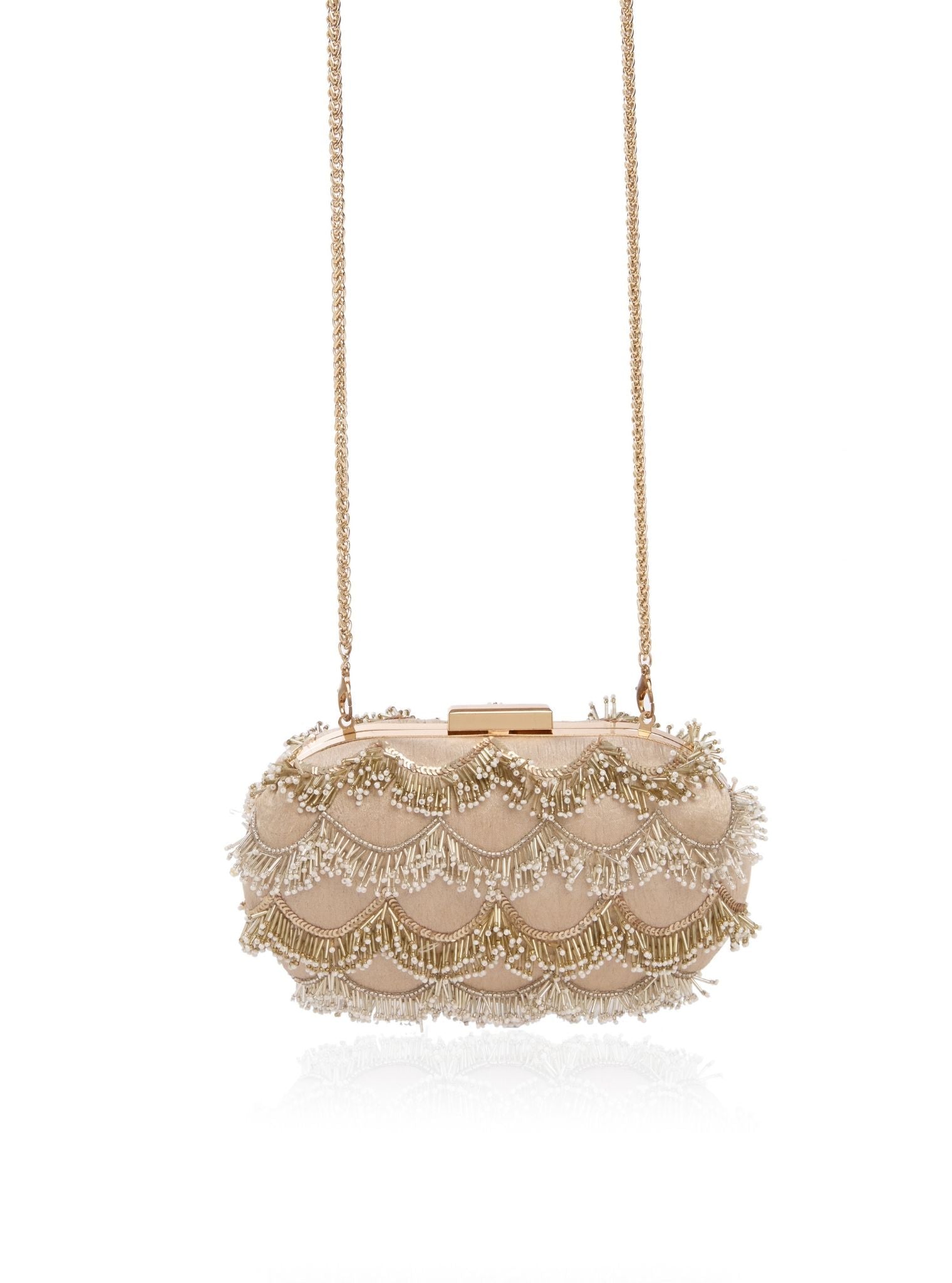 Athena Gold Clutch Bag