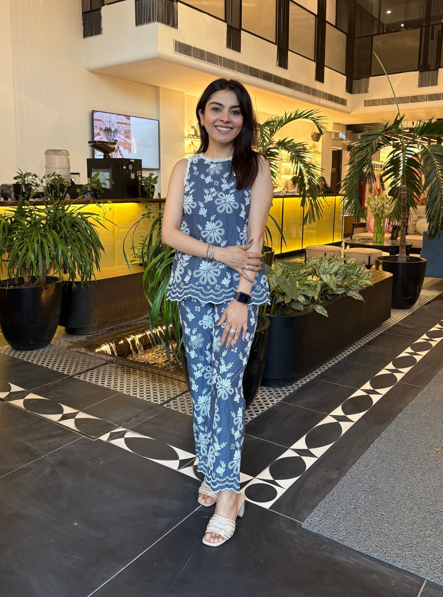 Neve Supima Cotton Navy Co-ord Set