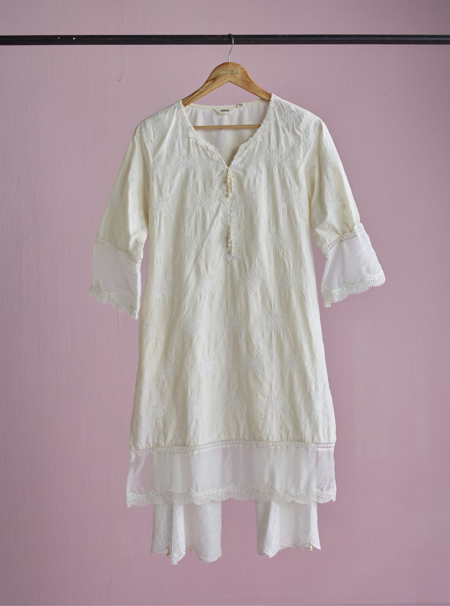 Emmie Supima Cotton Off White Kurta Set