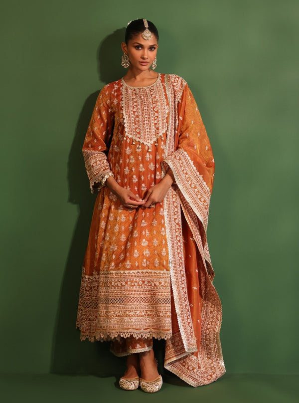 Mulmul Luxe Organza Jalwa Plum Dupatta