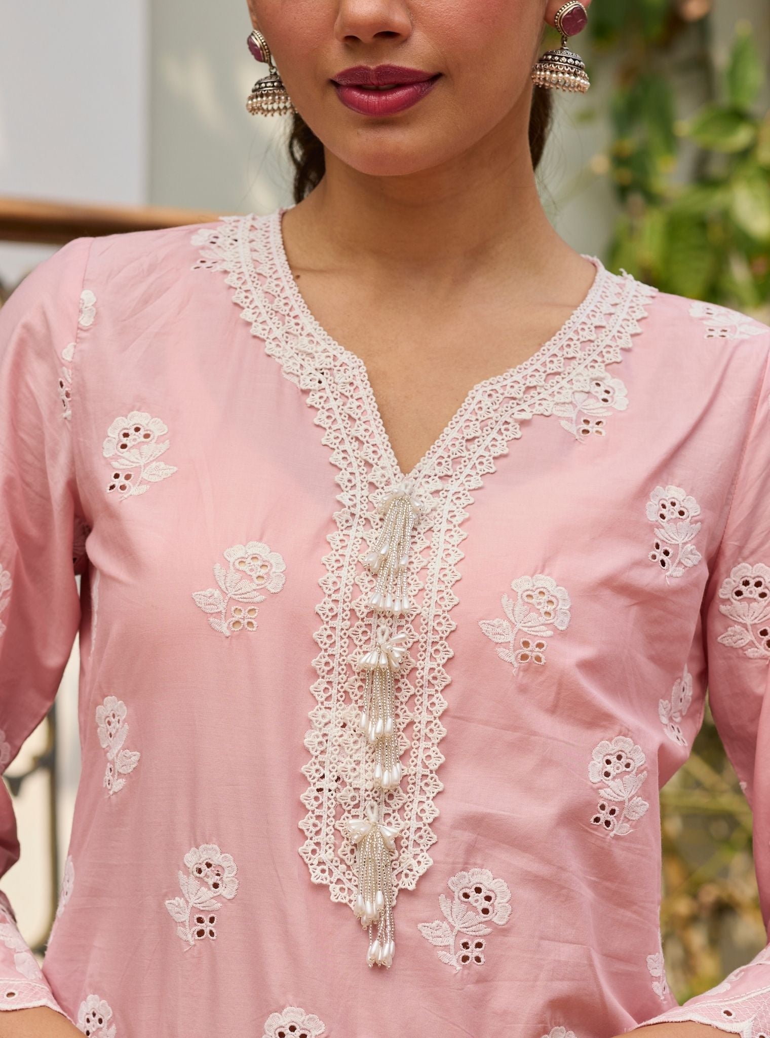 Avo Supima Cotton Pink Kurta Set