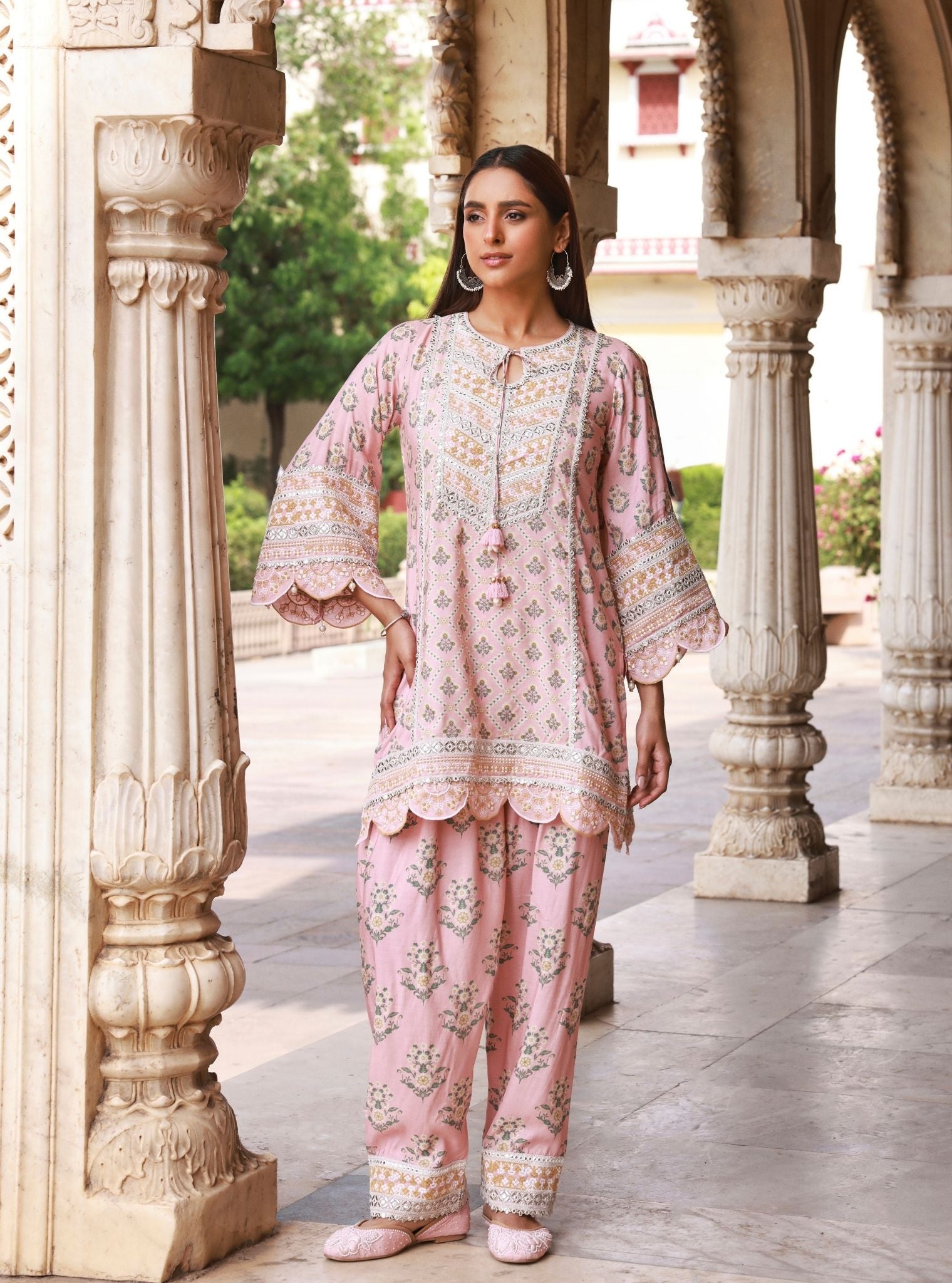 Kalari Pink Lawn Kurta Set