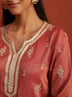 Vaari Luxe Tissue Red Kurta Set