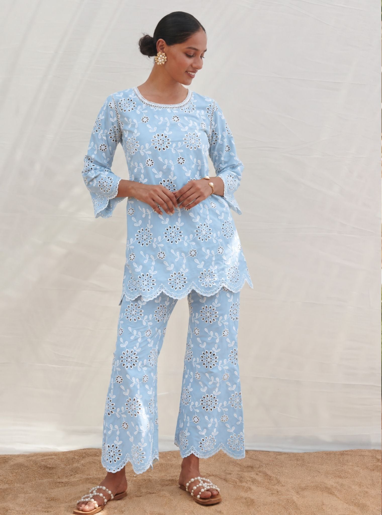 Myrtle Supima Cotton Blue Co-ord Set