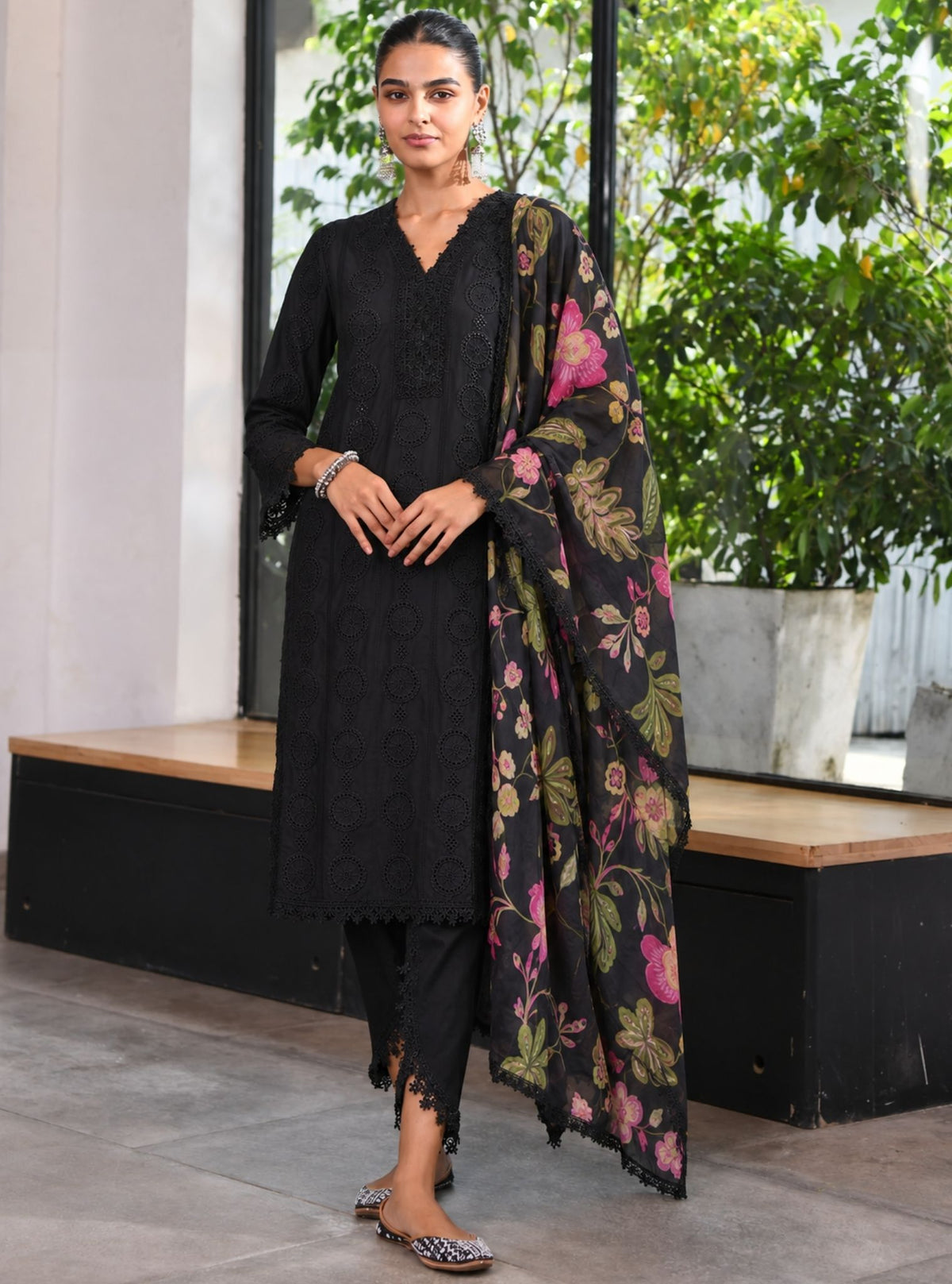 Hiral Supima Cotton Black Kurta Set