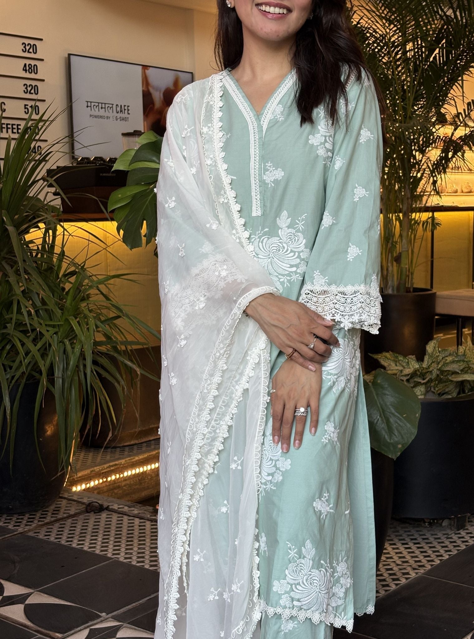 Iraavat Supima Cotton Teal Blue Kurta Set