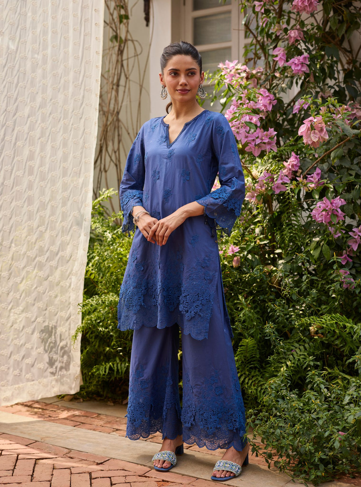 Vae Supima Cotton Navy Kurta Set