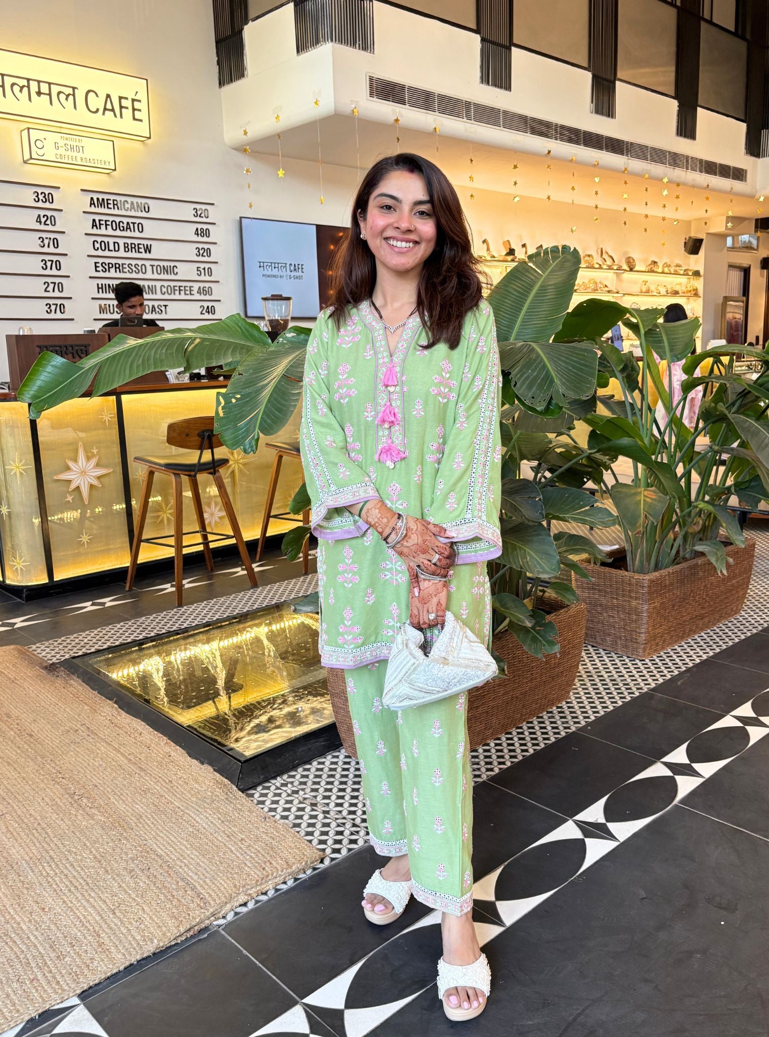 Zano Linen Green Kurta Set
