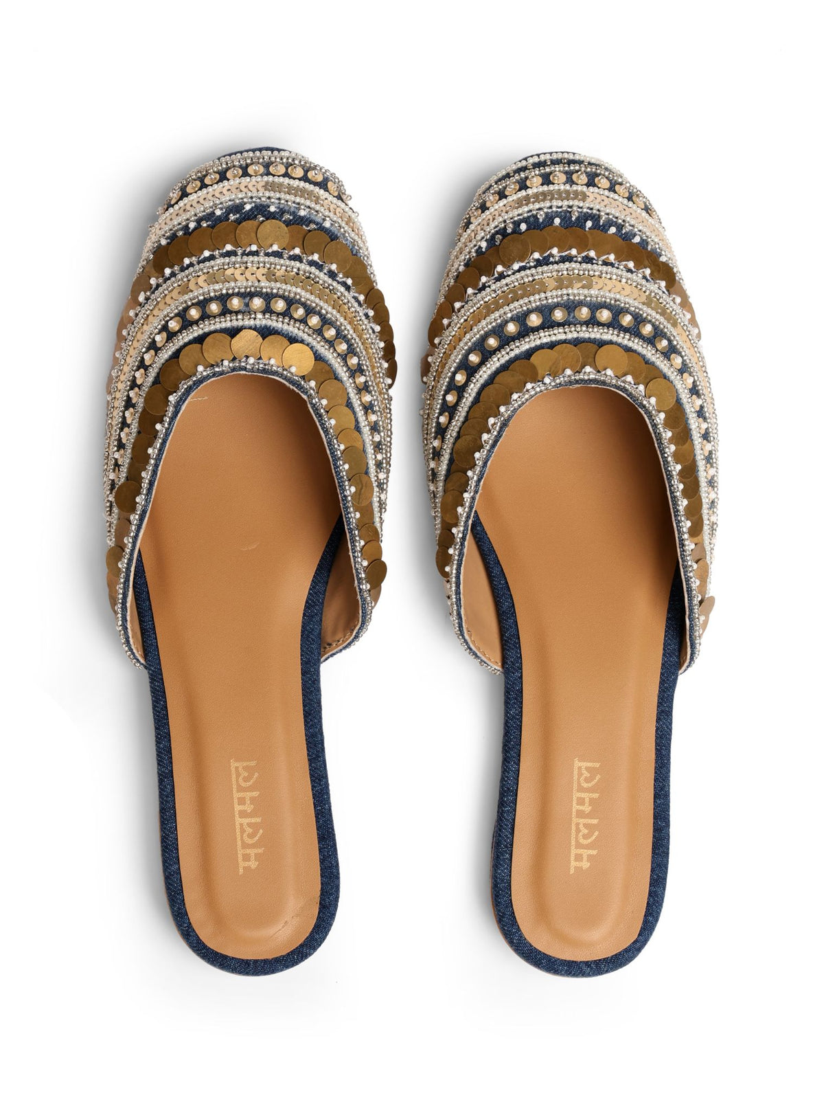 Indigo Denim Mule Sandal