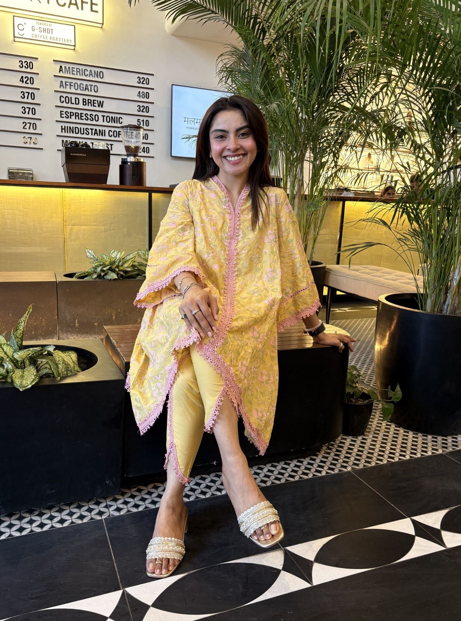 Falguni Supima Cotton Mustard Kurta Set