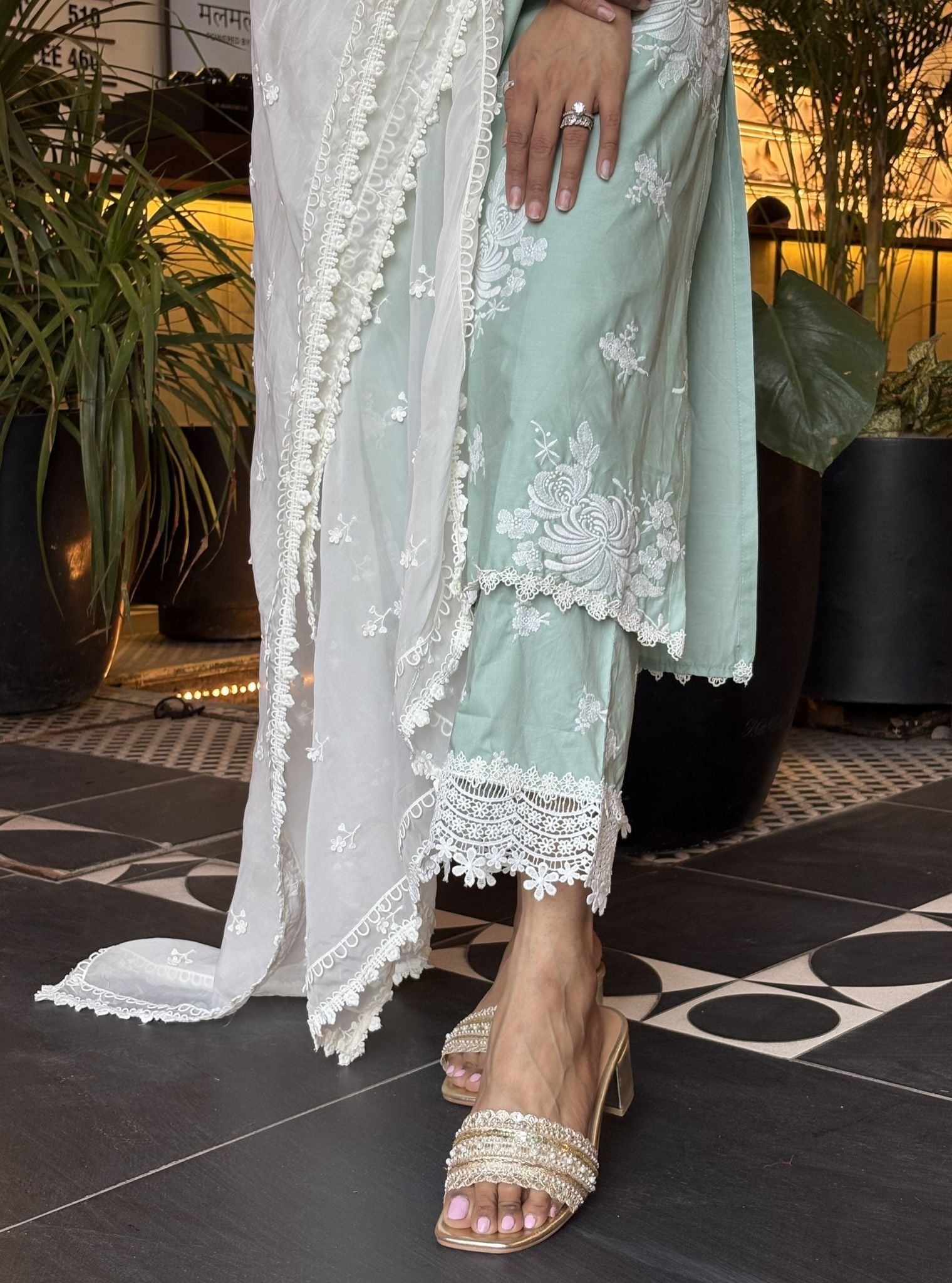 Iraavat Supima Cotton Teal Blue Kurta Set